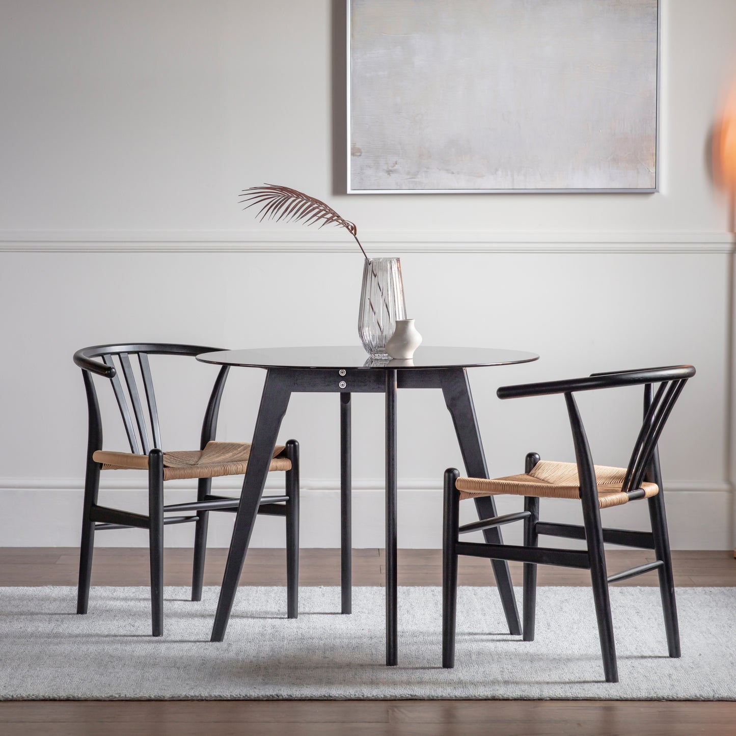 Blair Round Dining Table Black