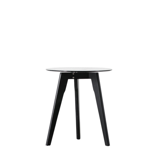 Blair Round Side Table Black