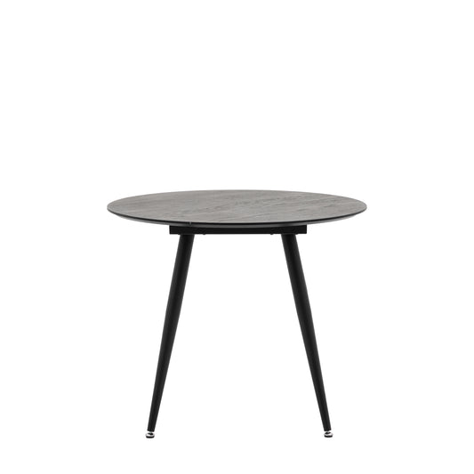 Astley Round Dining Table Black
