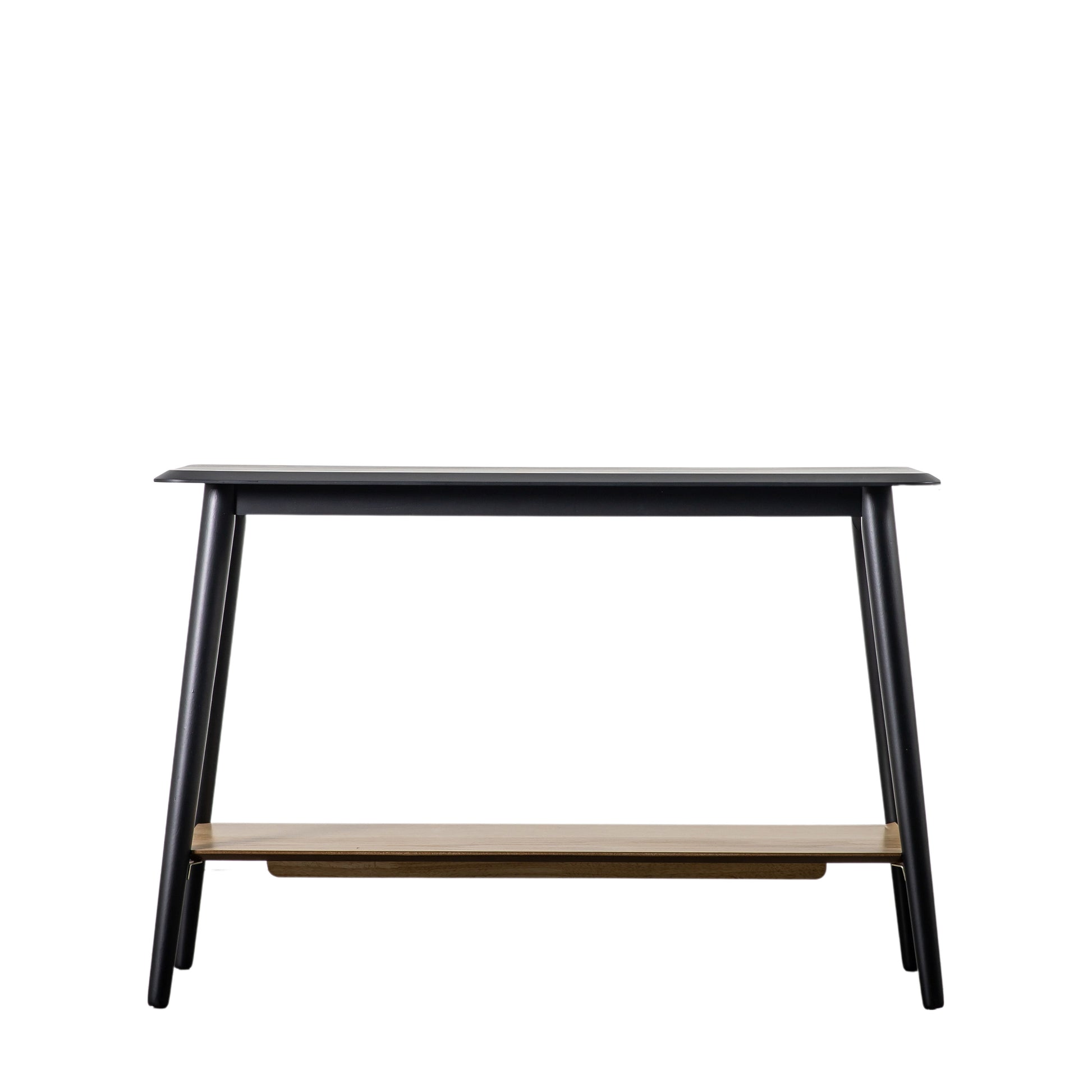 Maddox Console Table with Shelf Black