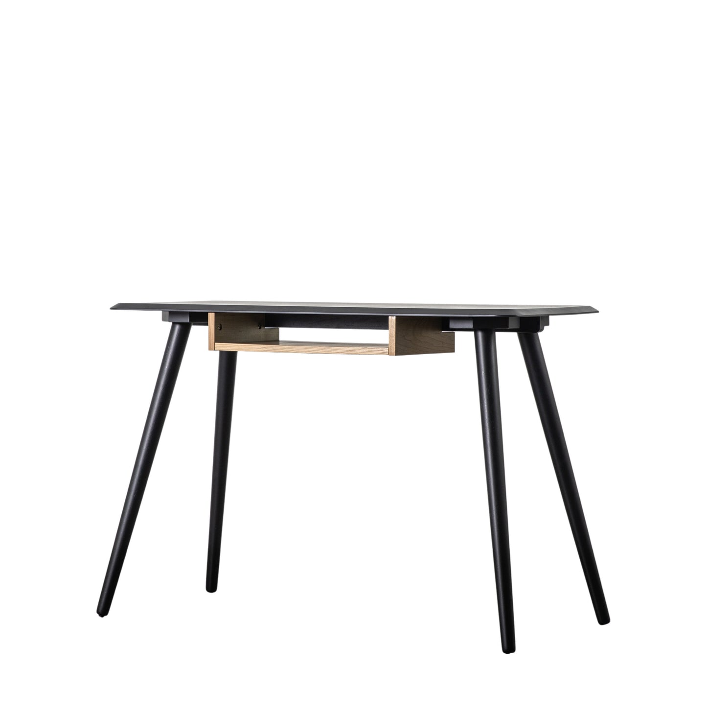 Maddox Desk with Shelf Black