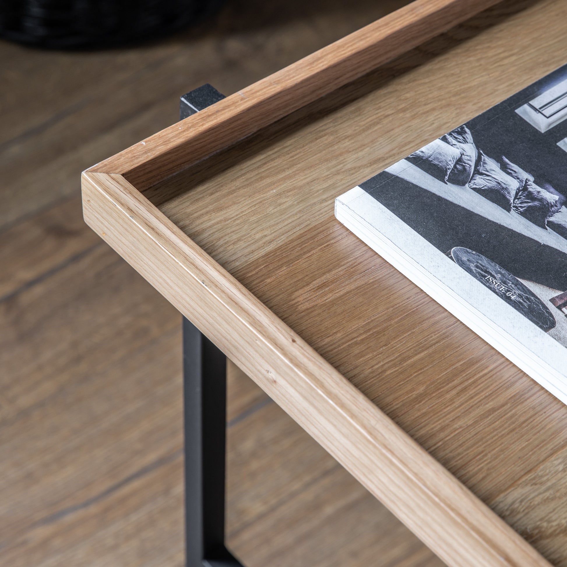 Torrington Side Table Black / Natural