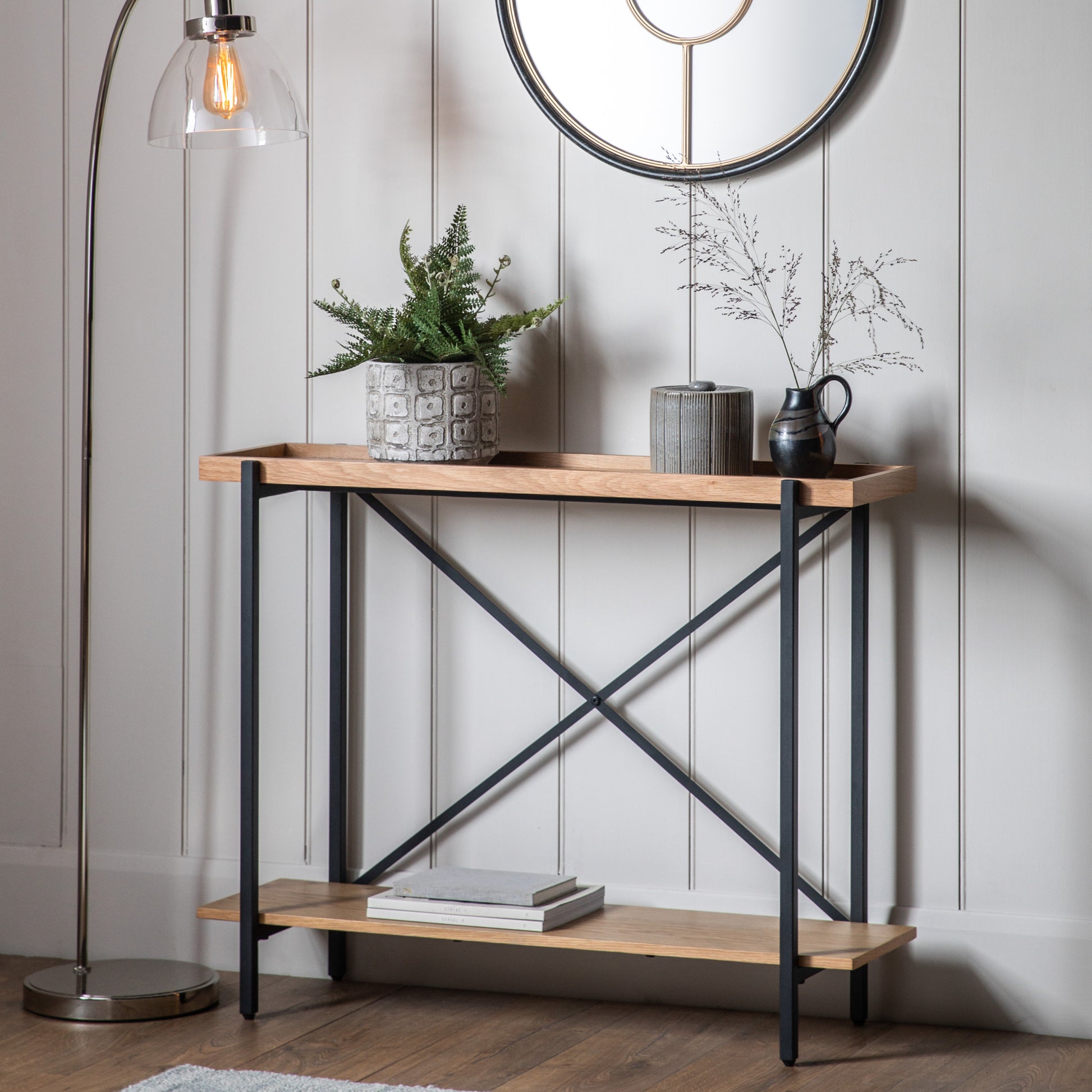 Torrington Console Table Black / Natural