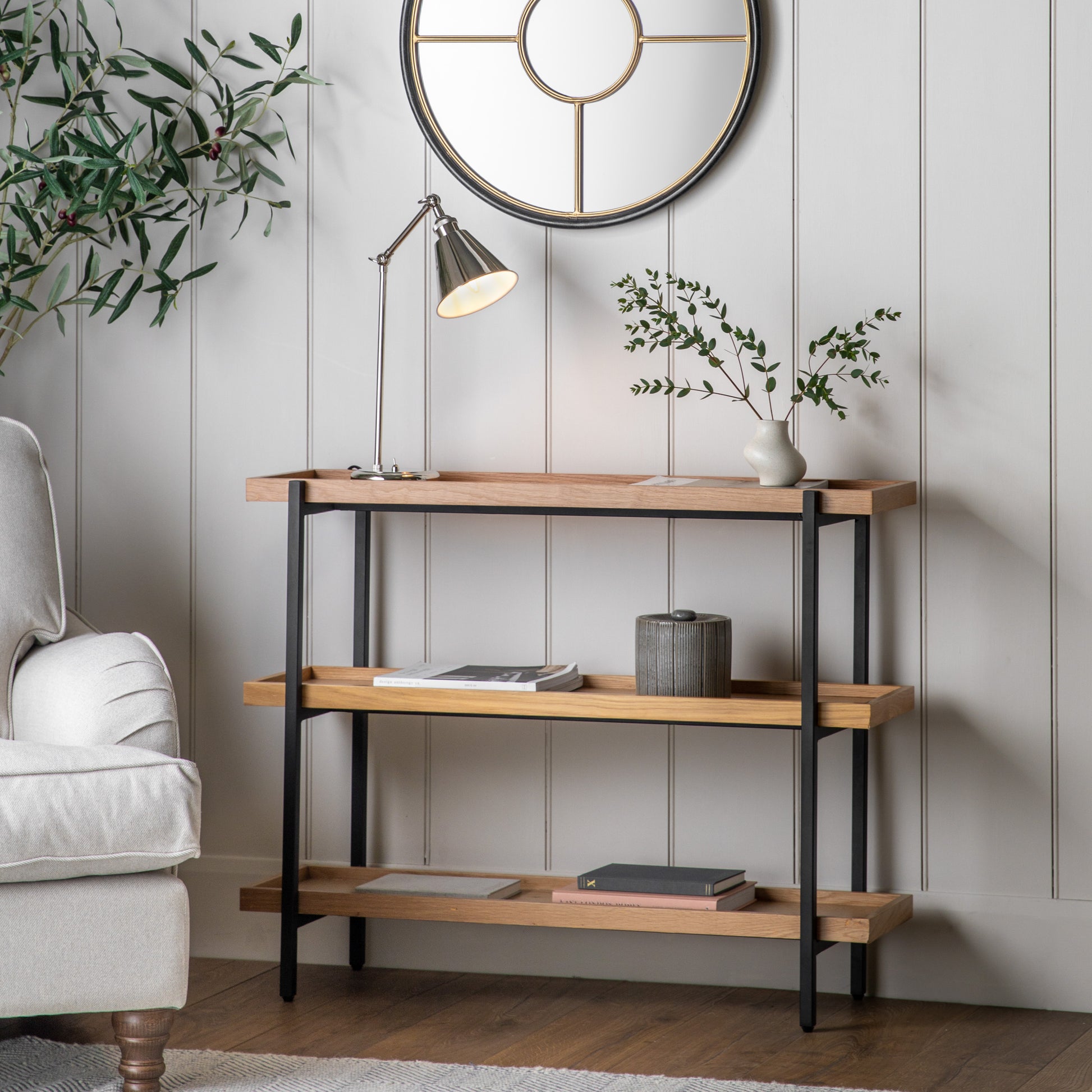 Torrington Open Display Unit Small Black / Natural