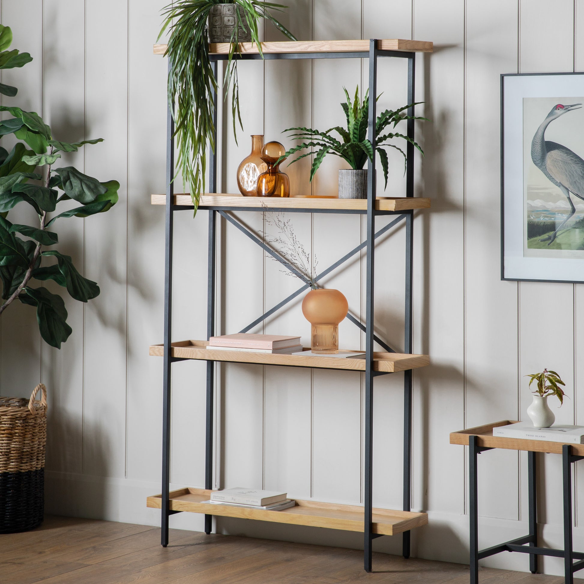Torrington Open Display Unit Large Black / Natural