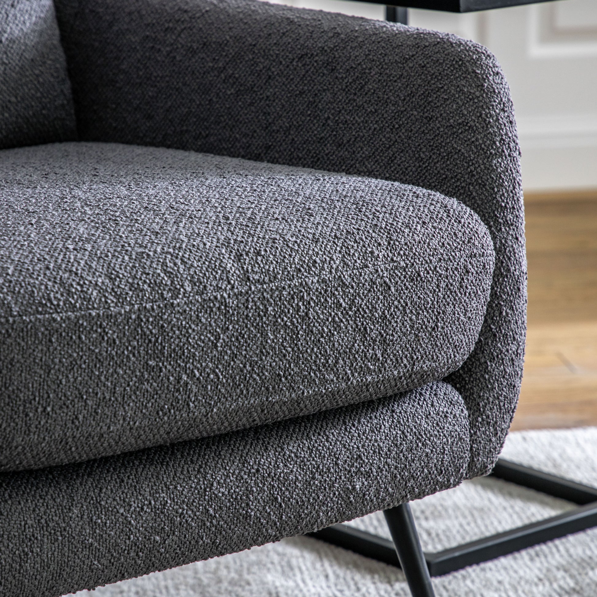 Brompton Armchair Dark Grey Linen
