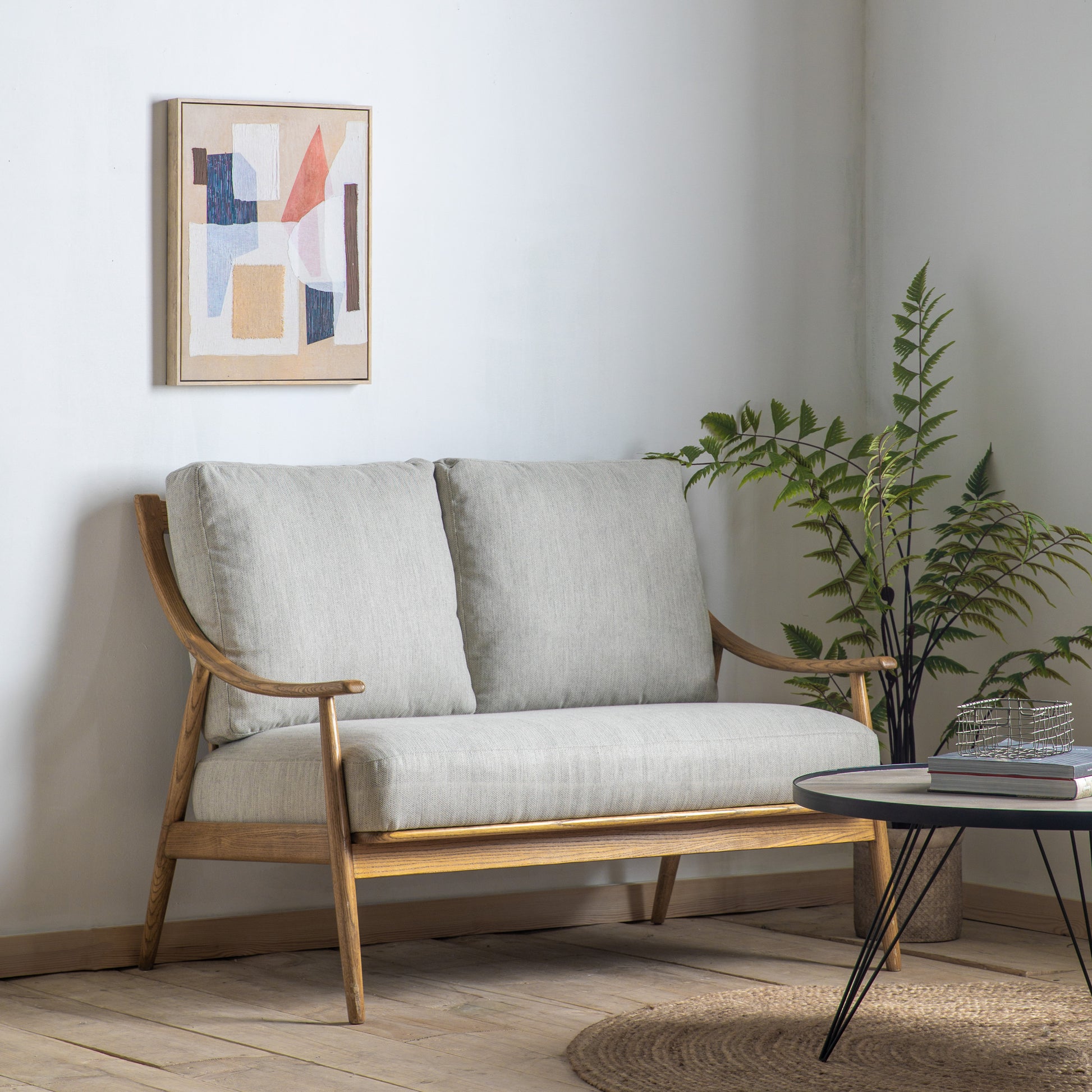 Reliant 2 Seater Sofa Dark Natural