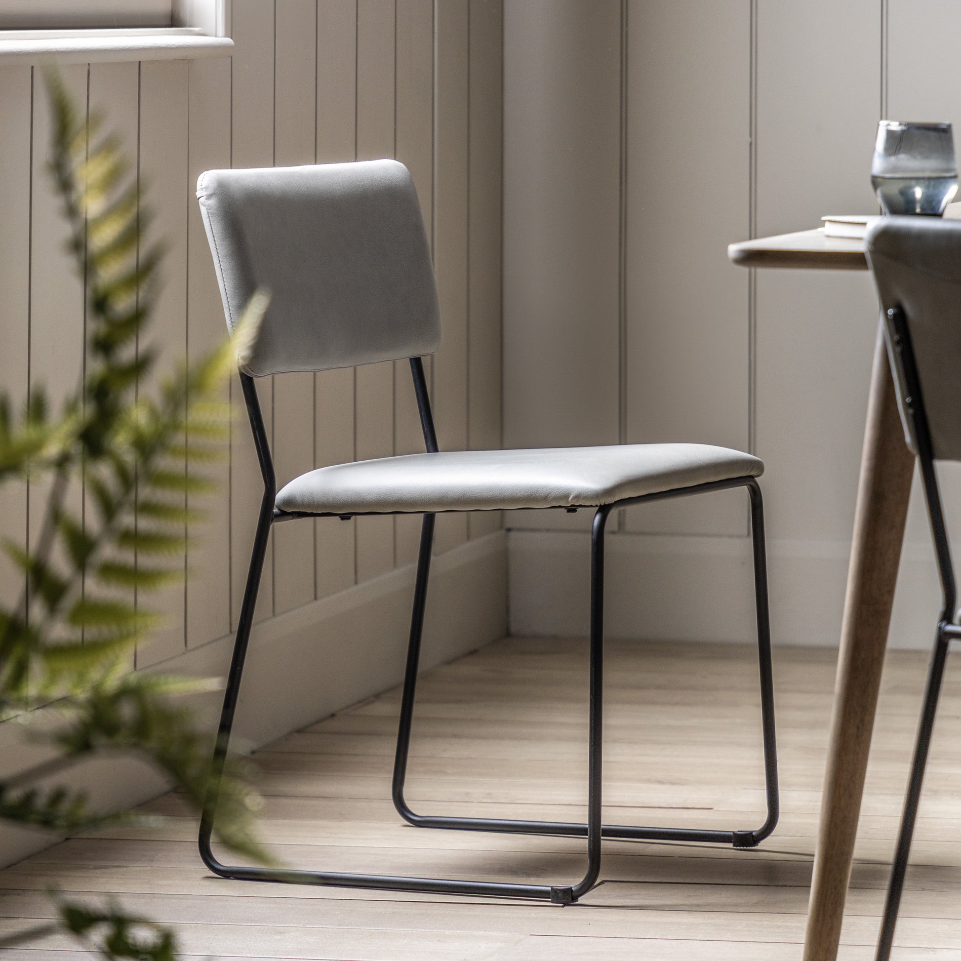 Chalkwell Dining Chair (2pk) Silver Faux Leather