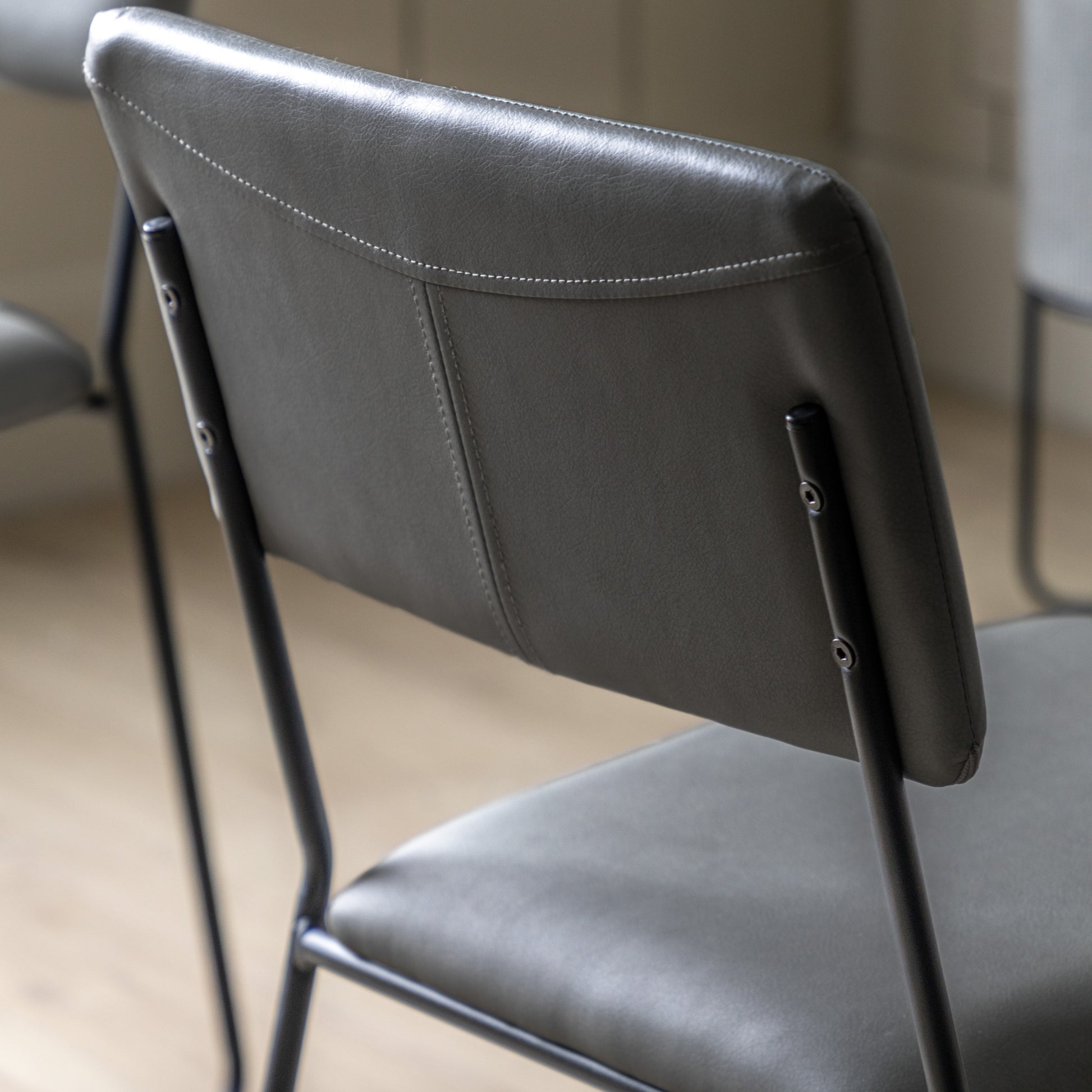 Chalkwell Dining Chair (2pk) Slate Faux Leather