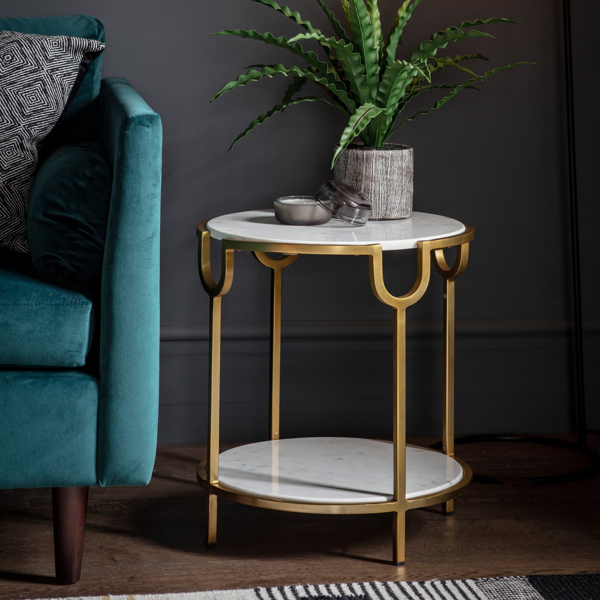 Weston Side Table White Marble