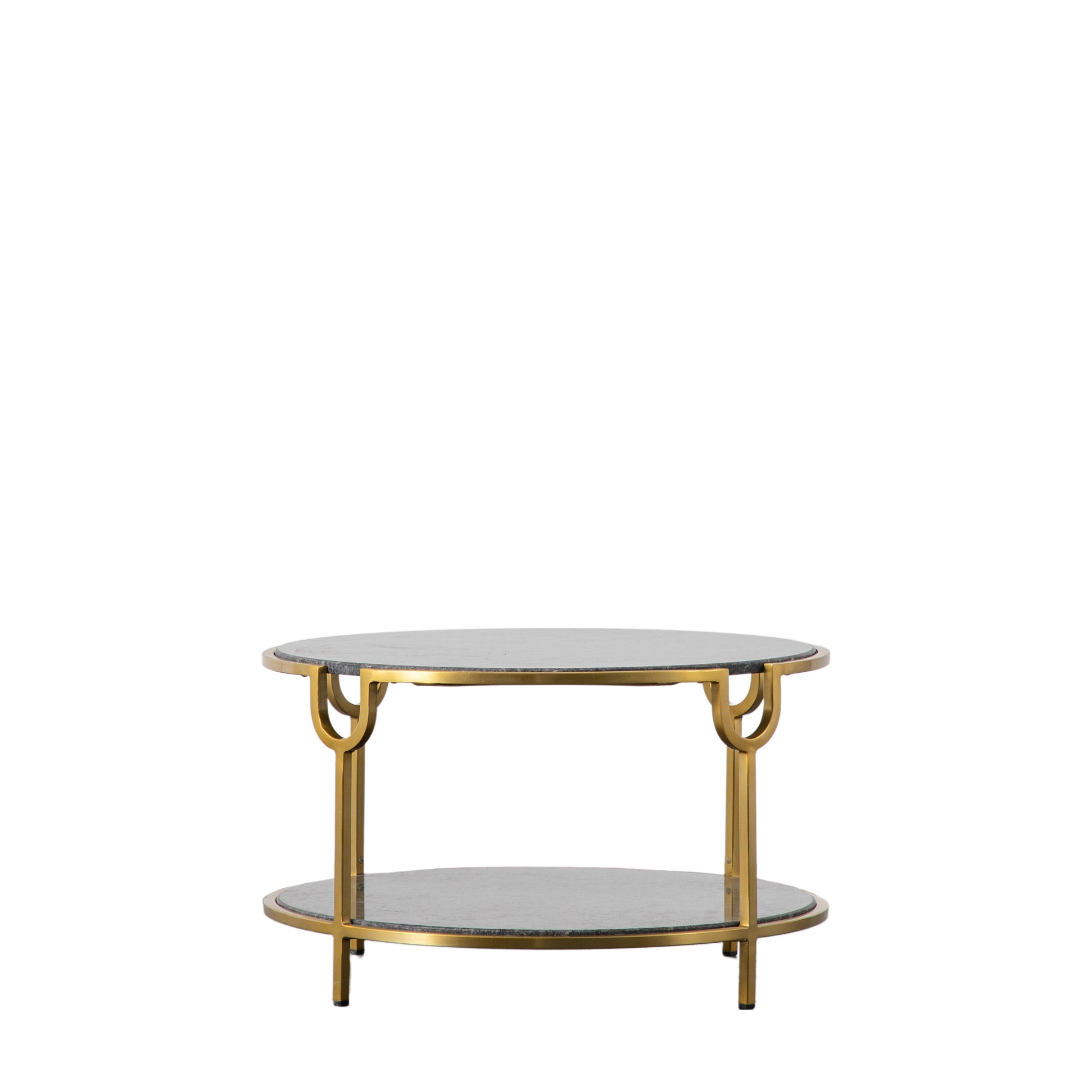 Weston Coffee Table Black Granite Black / Gold