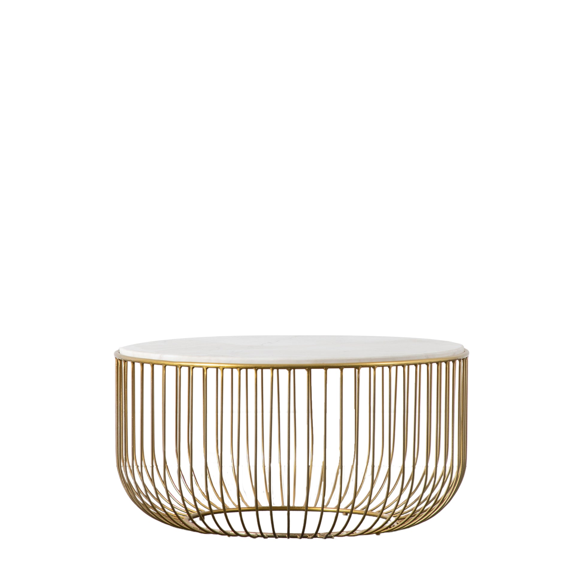 Riley Coffee Table Gold Gold / White