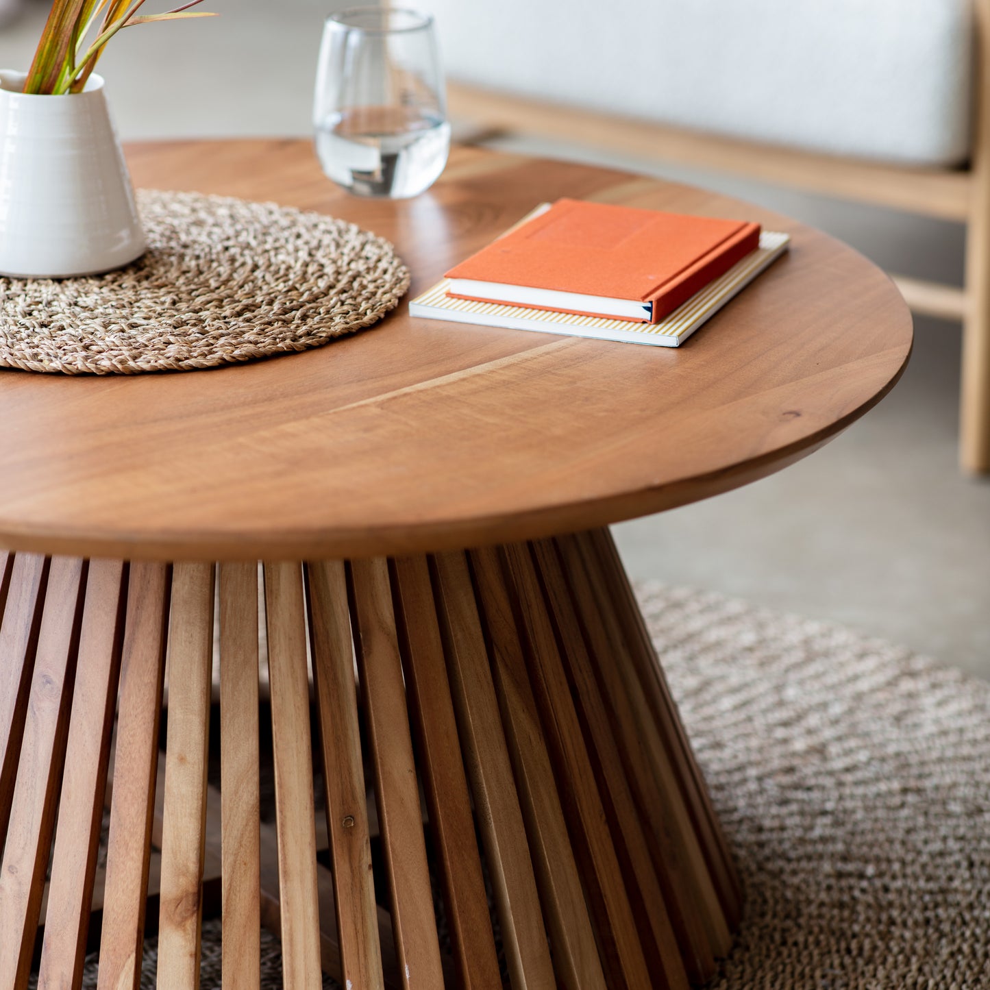 Brookland Slatted Coffee Table Natural