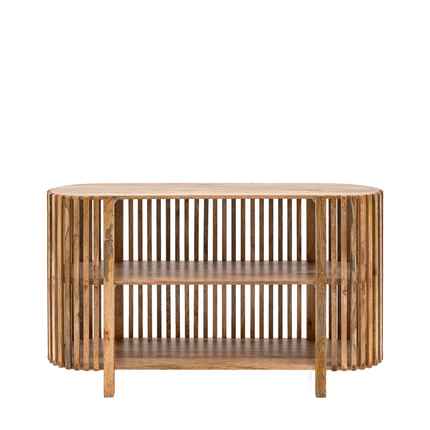 Voss Slatted Console Table Natural