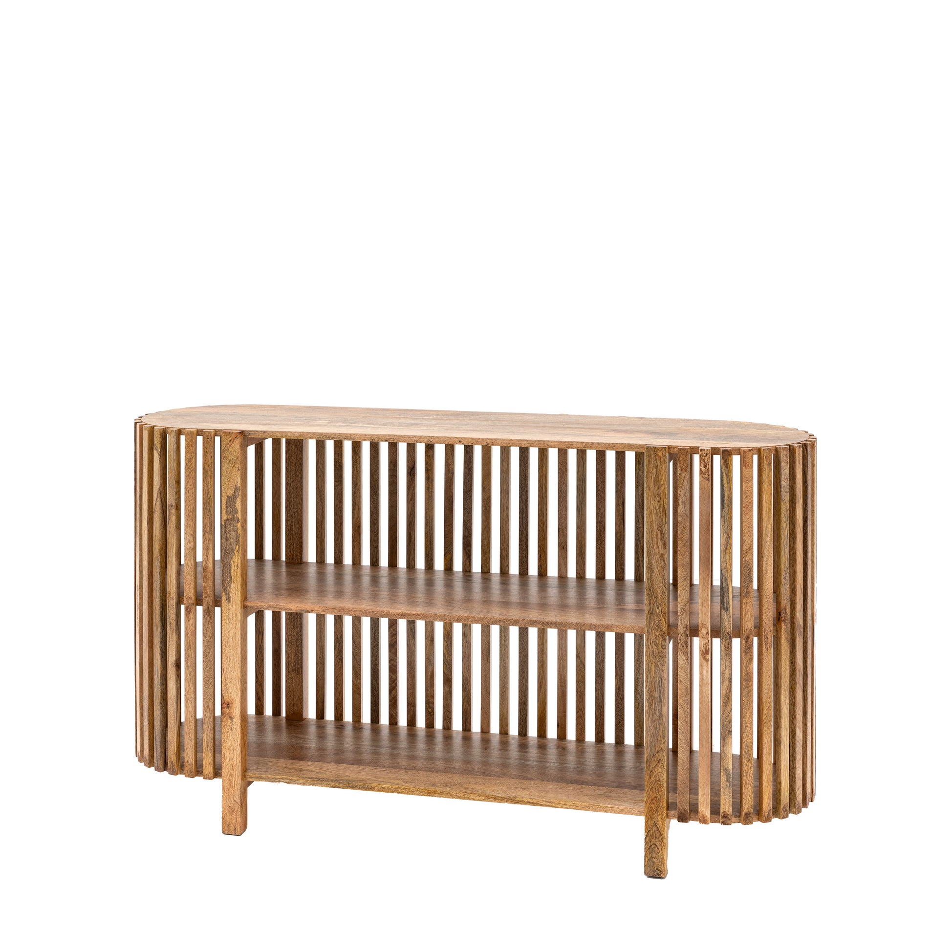 Voss Slatted Console Table Natural