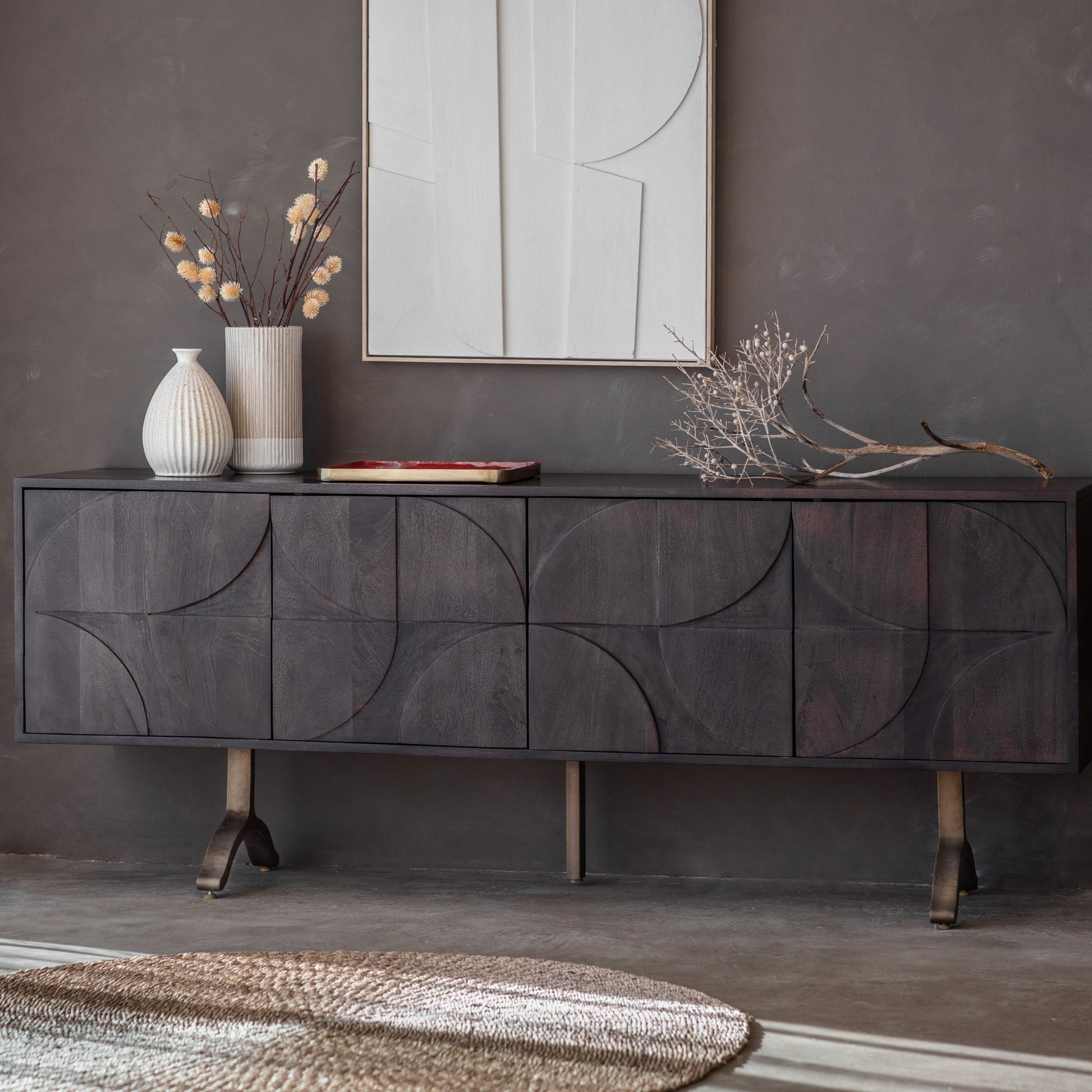Sharma 4 Door Sideboard Brown