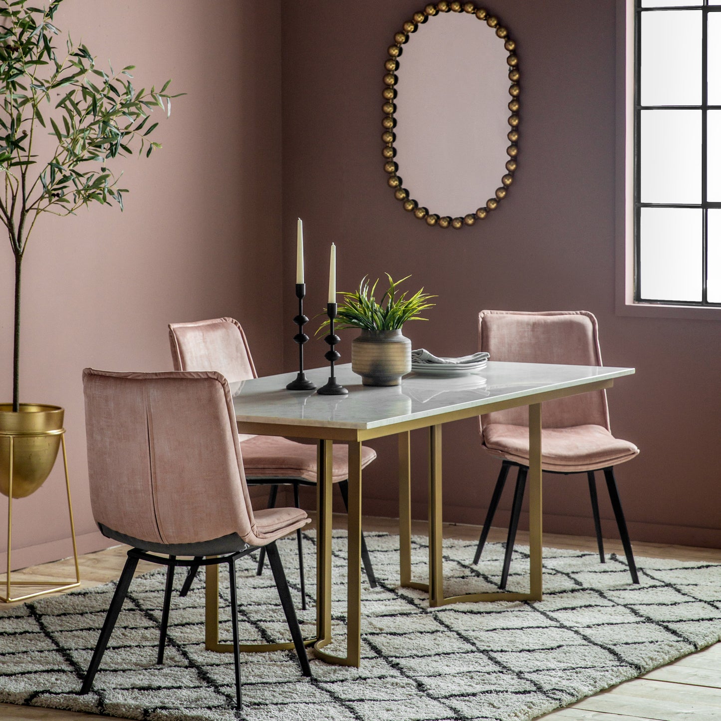 Everton Dining Table Gold