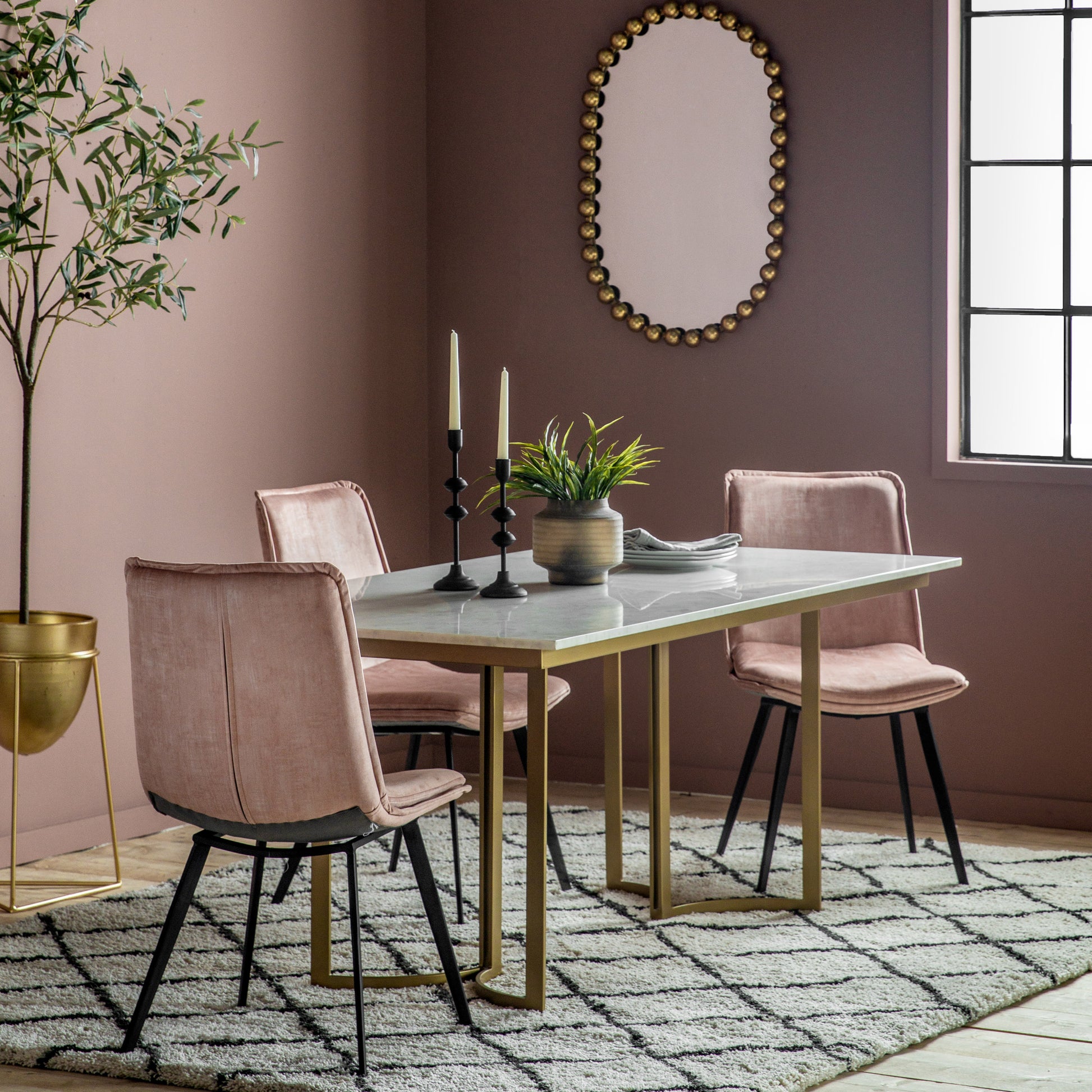 Everton Dining Table Gold