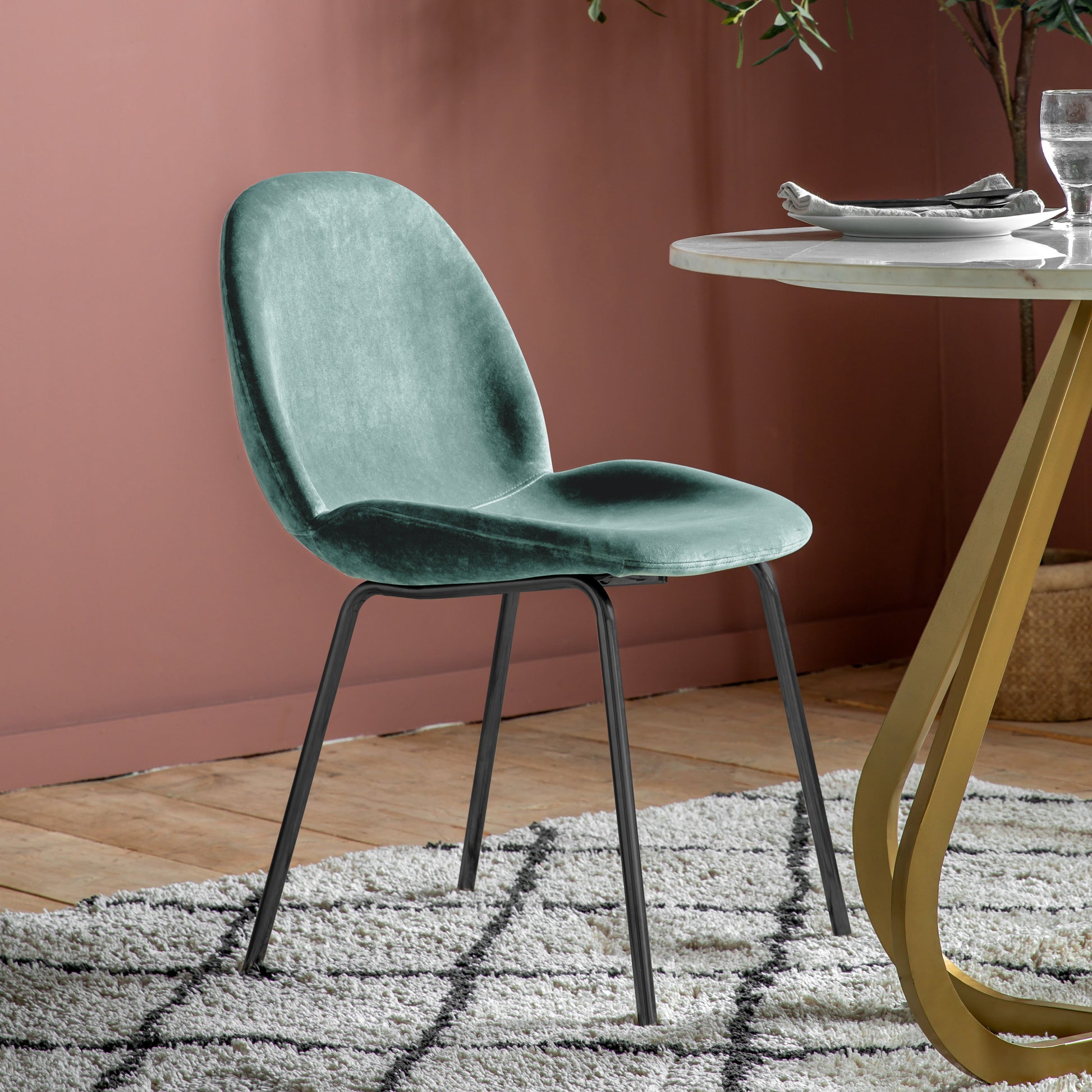 Flanagan Chair Velvet (2pk) Mint
