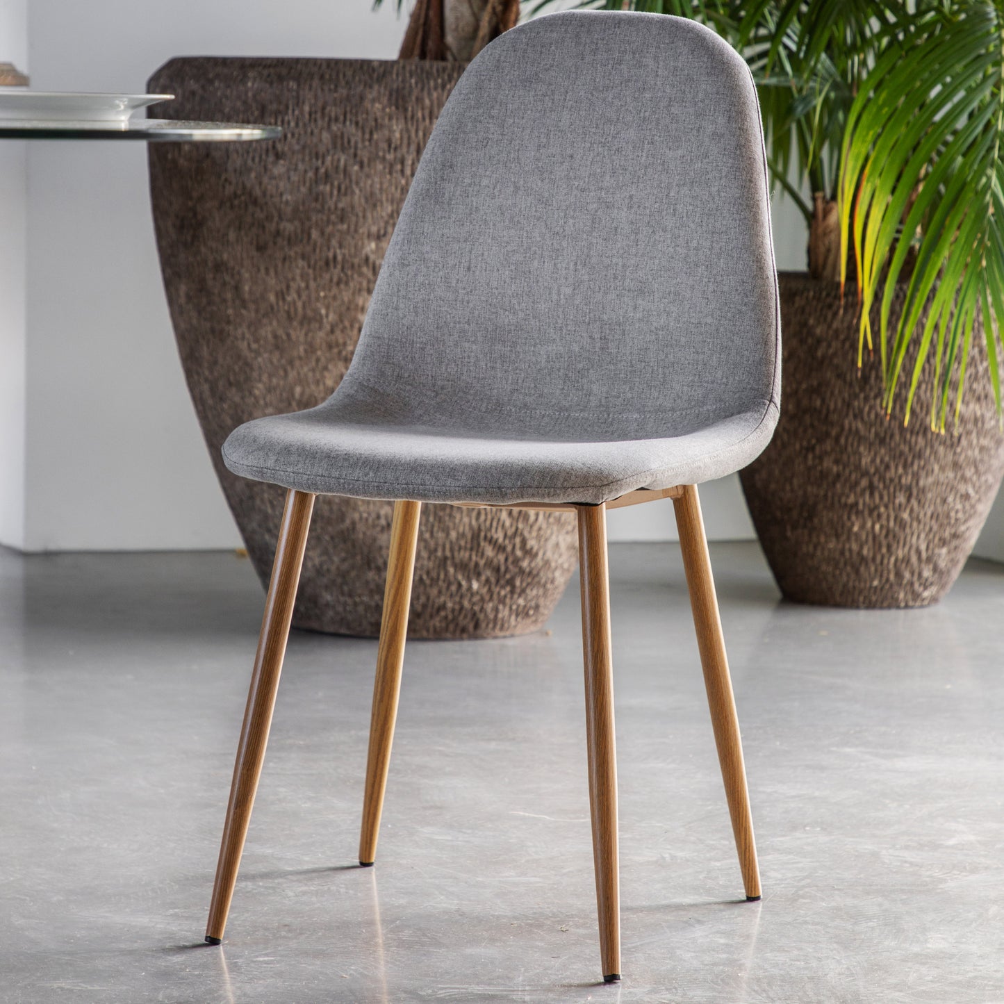 Millican Dining Chair (2pk) Light Grey / Oak