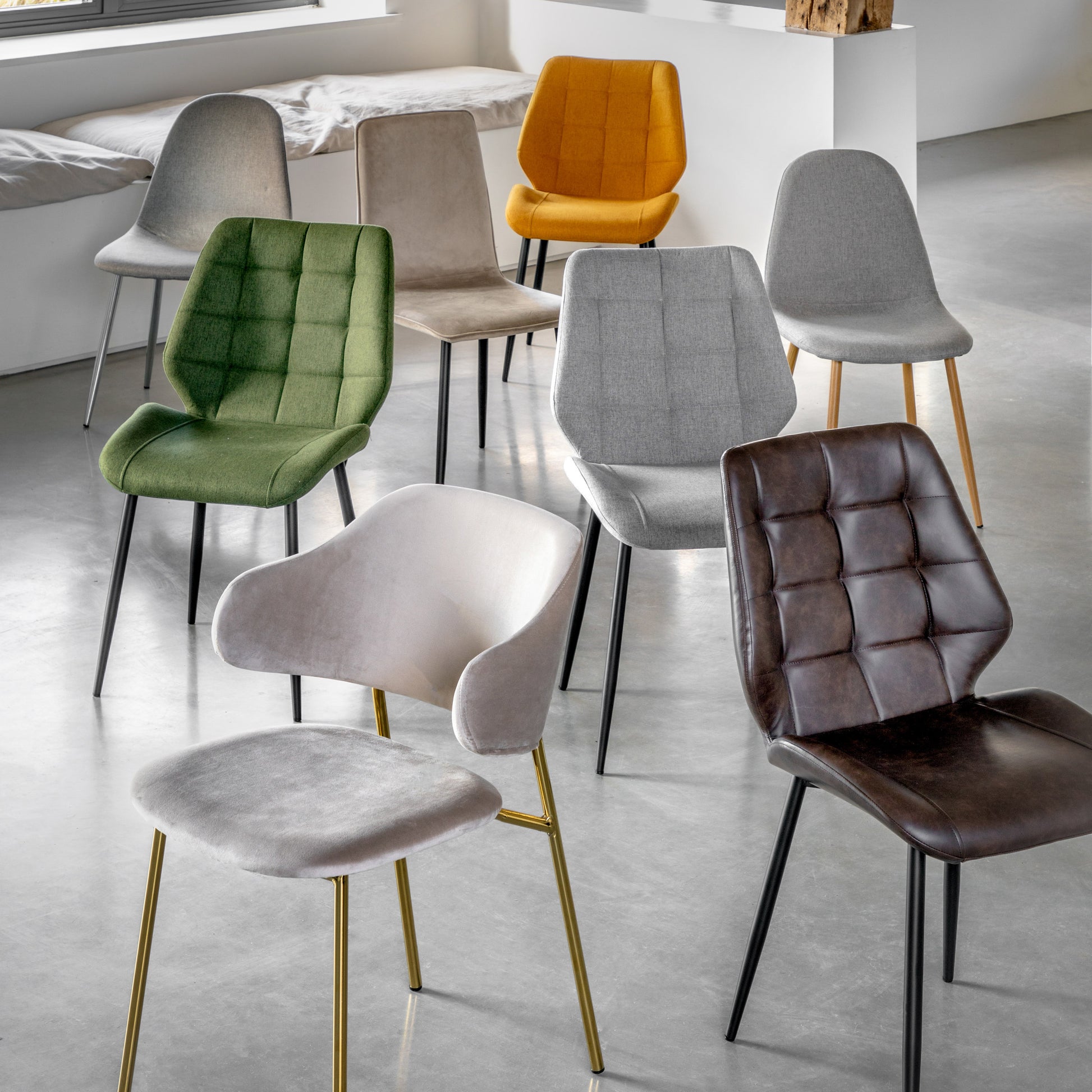 Millican Dining Chair (2pk) Light Grey / Oak