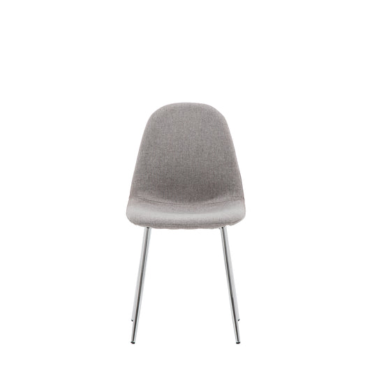Millican Dining Chair (2pk) Chrome / Light Grey