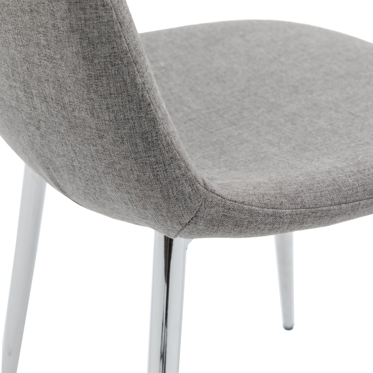 Millican Dining Chair (2pk) Chrome / Light Grey