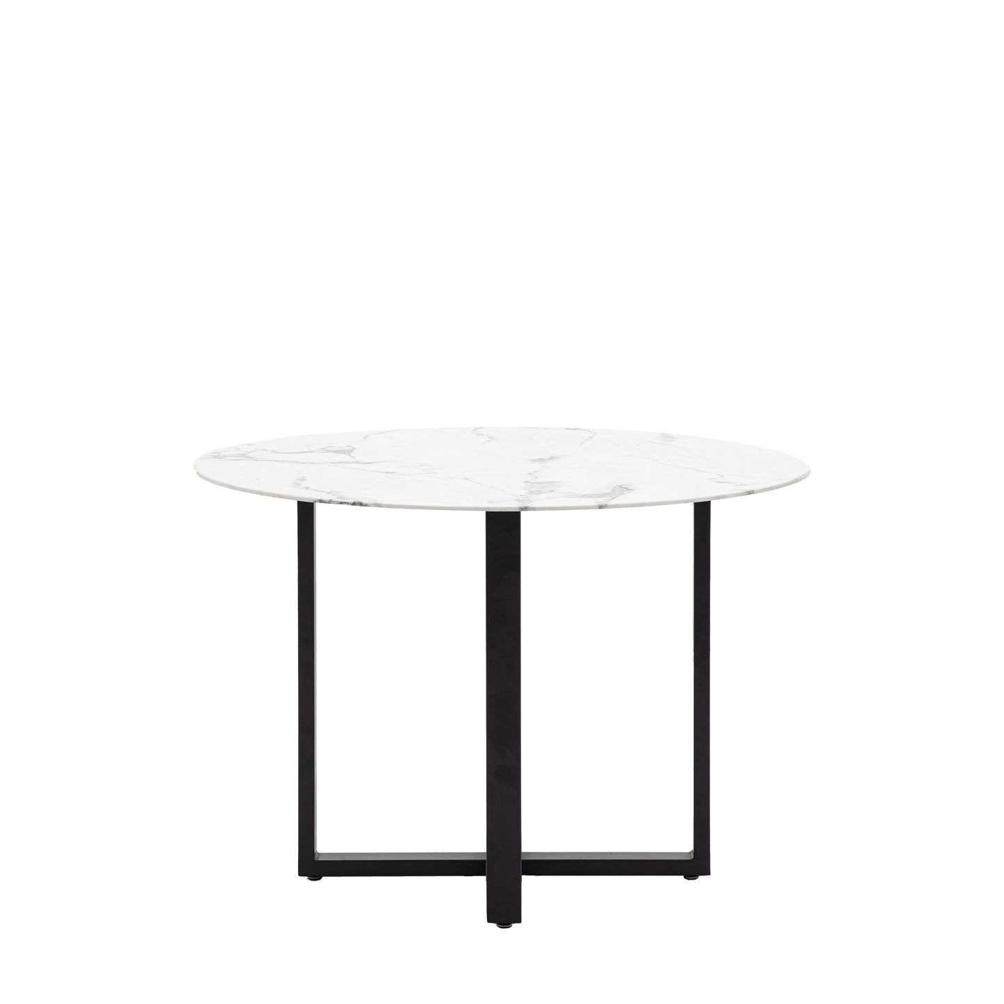 Connolly Dining Table White Effect Black / White