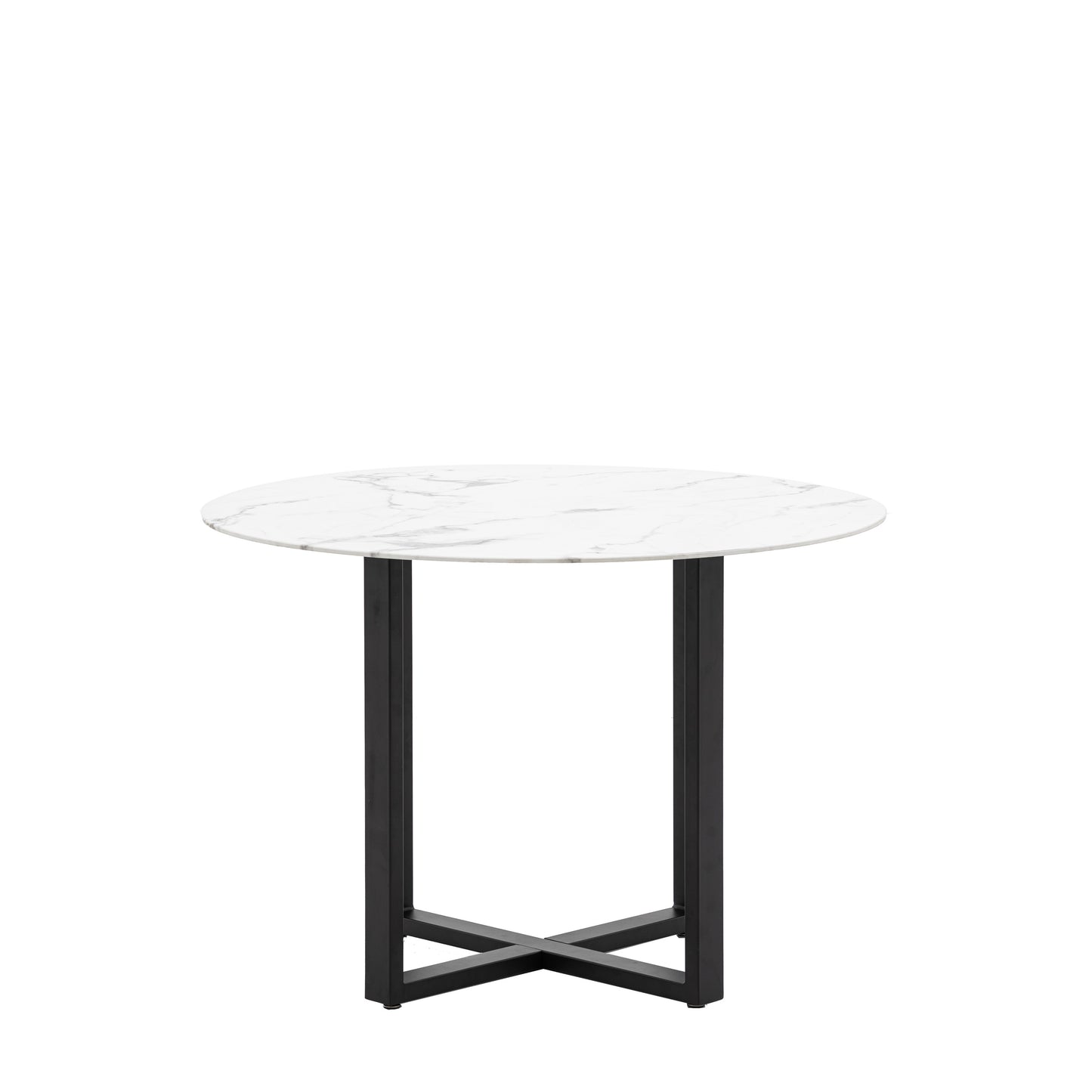 Connolly Dining Table White Effect Black / White