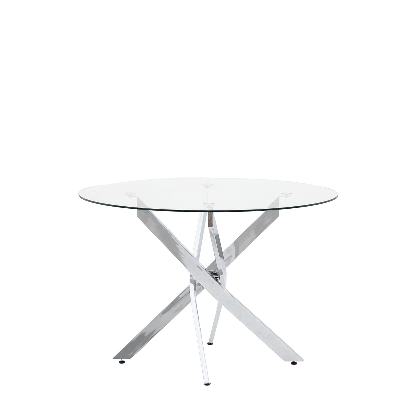 Ramsey Dining Table Chrome / Clear