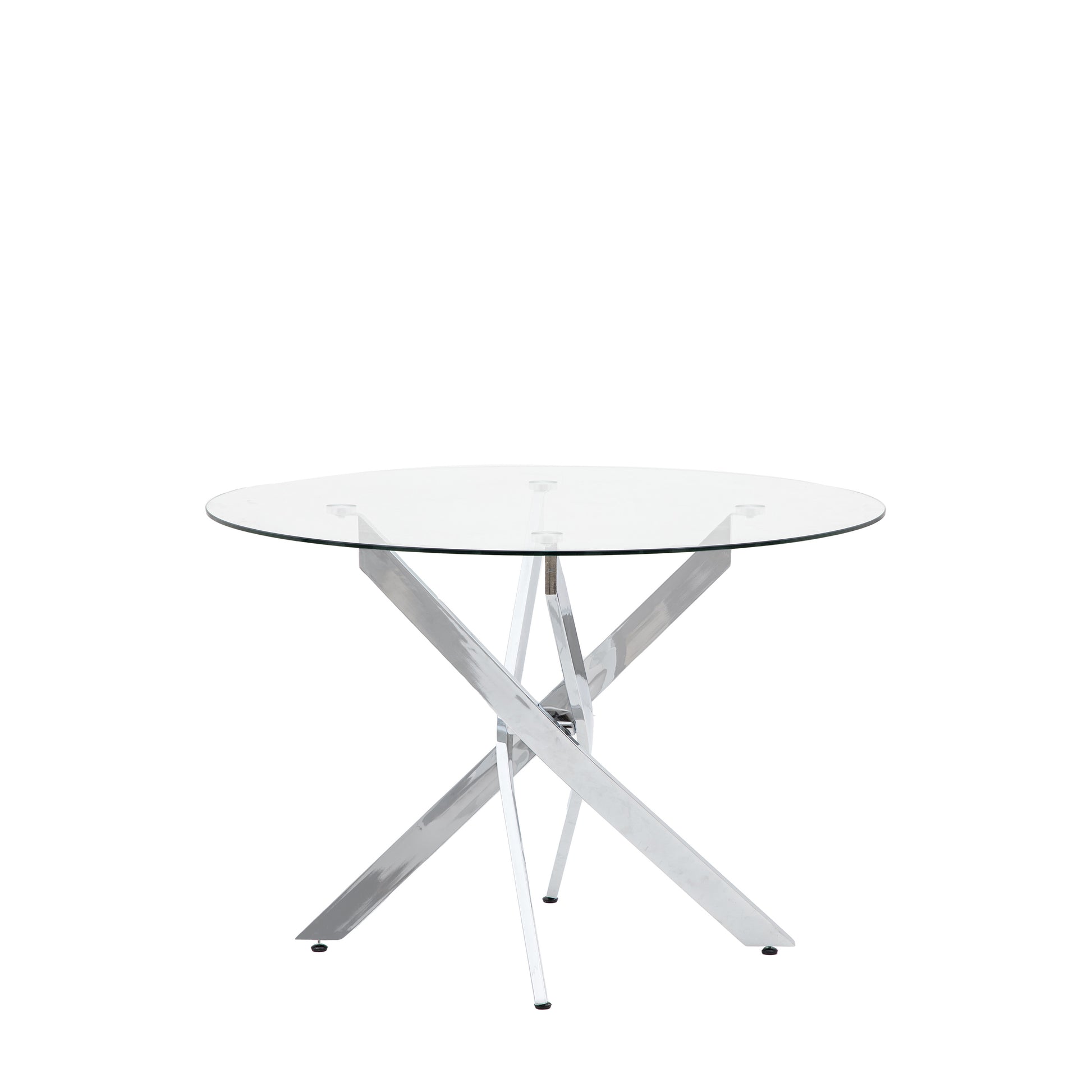 Ramsey Dining Table Chrome / Clear