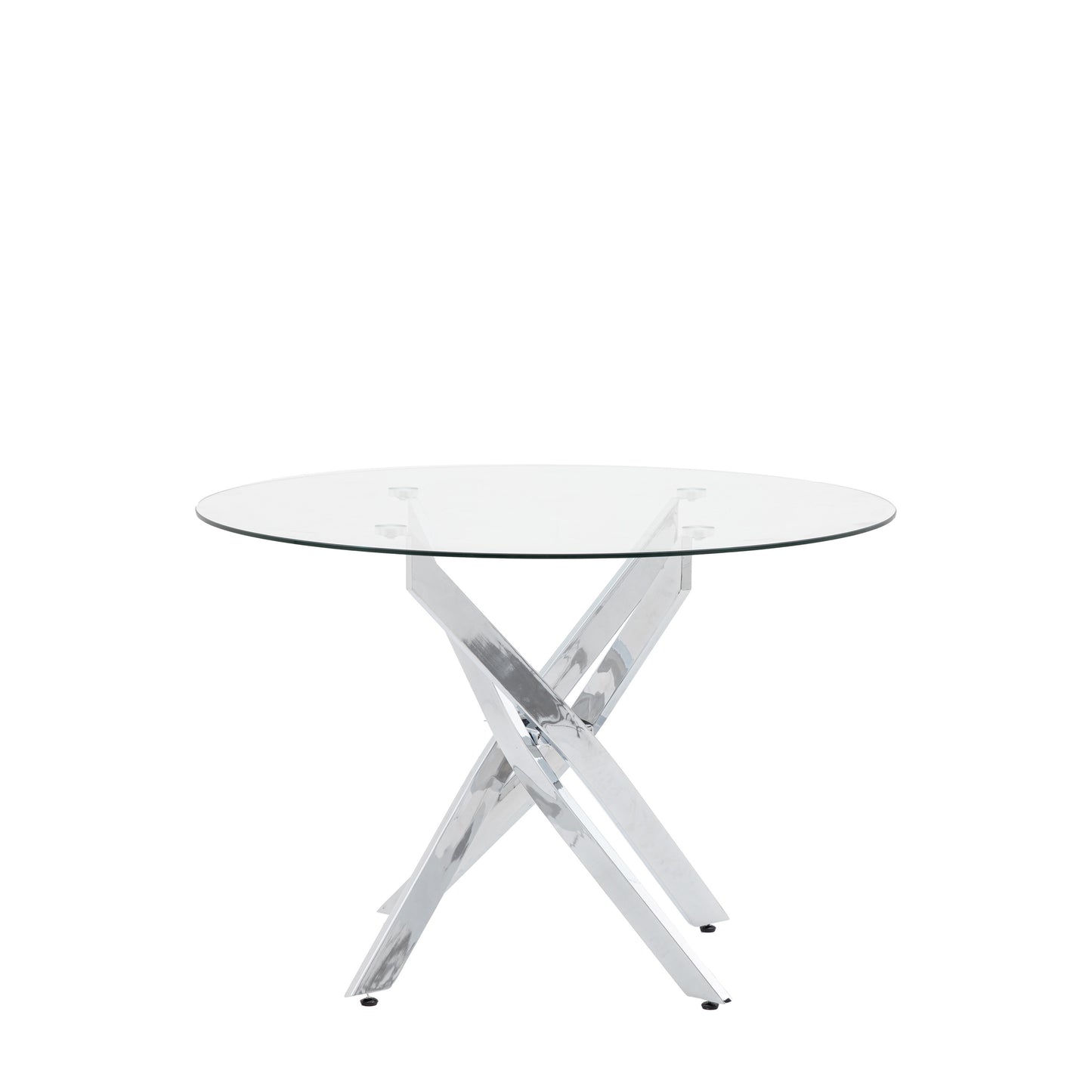 Ramsey Dining Table Chrome / Clear