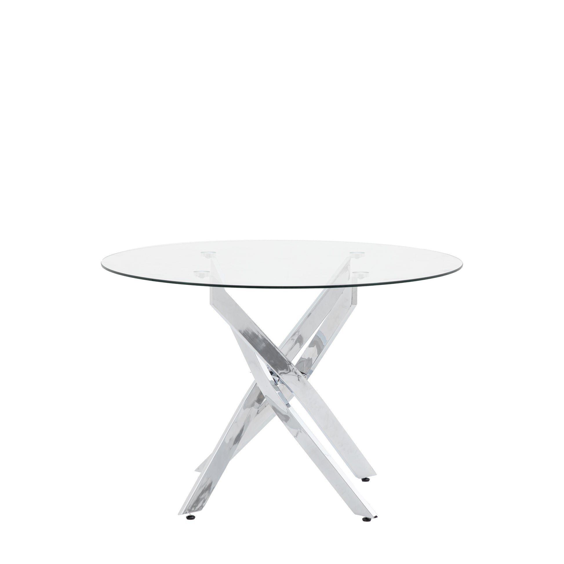 Ramsey Dining Table Chrome / Clear