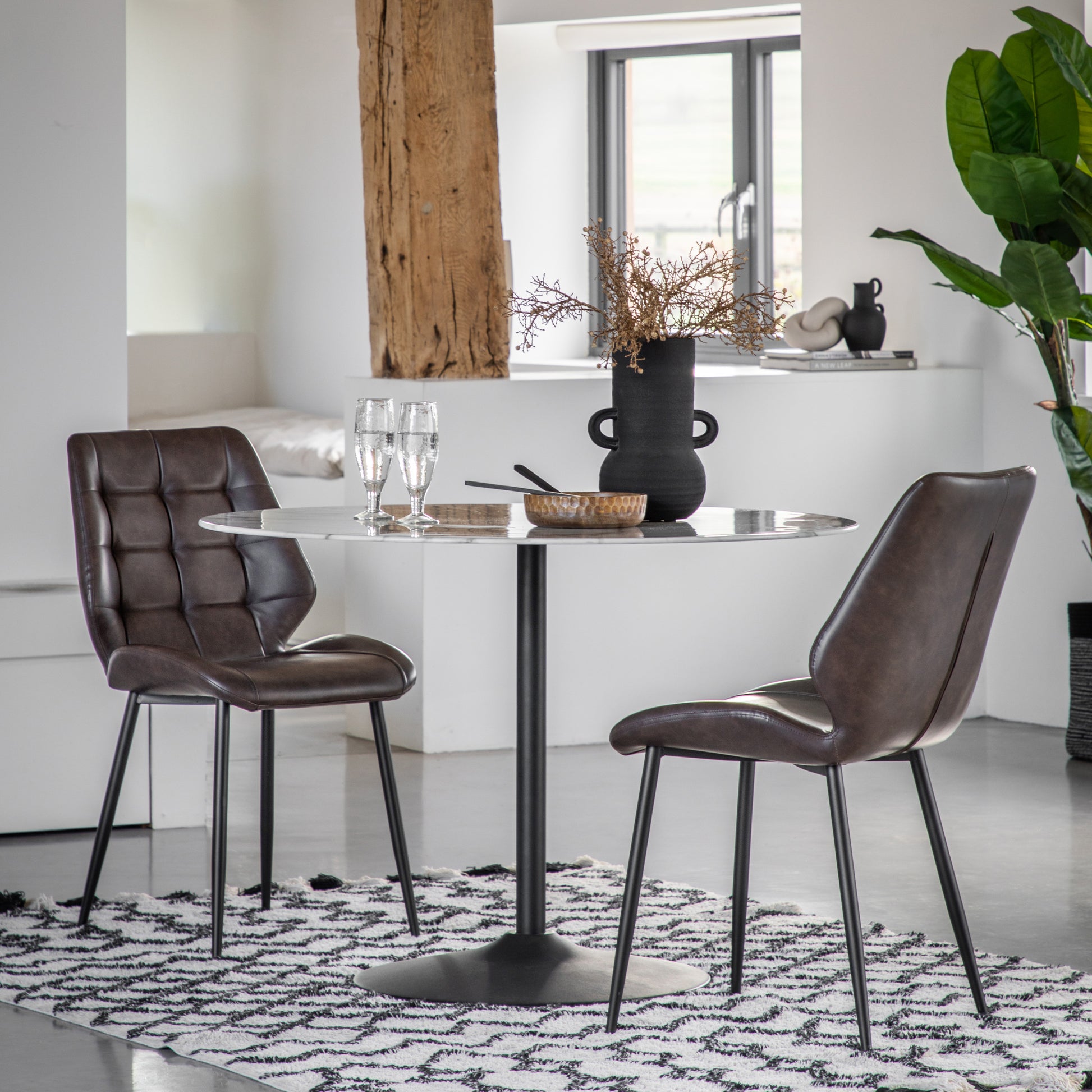 Fielding Dining Table White Effect