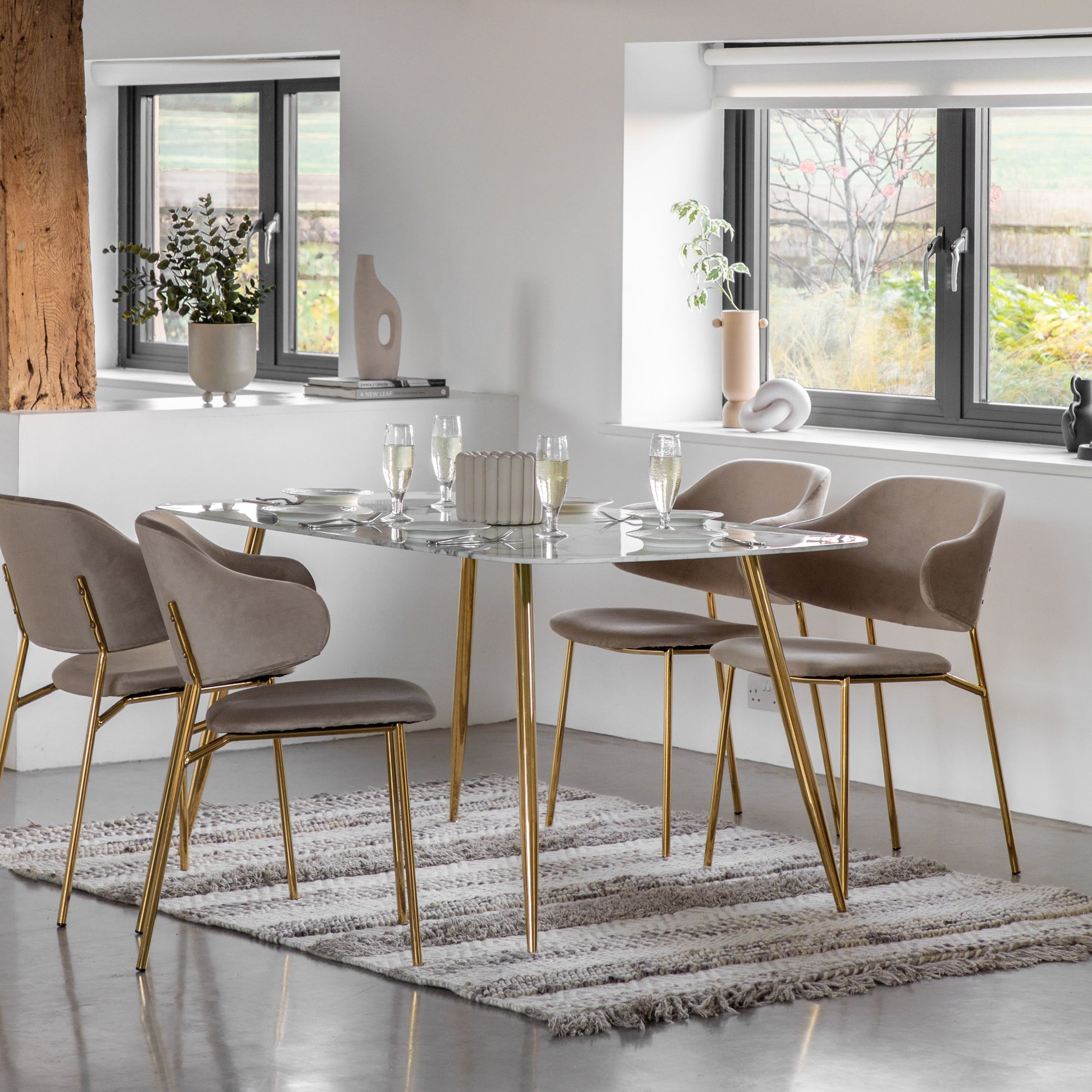 Evans Dining Table White Effect