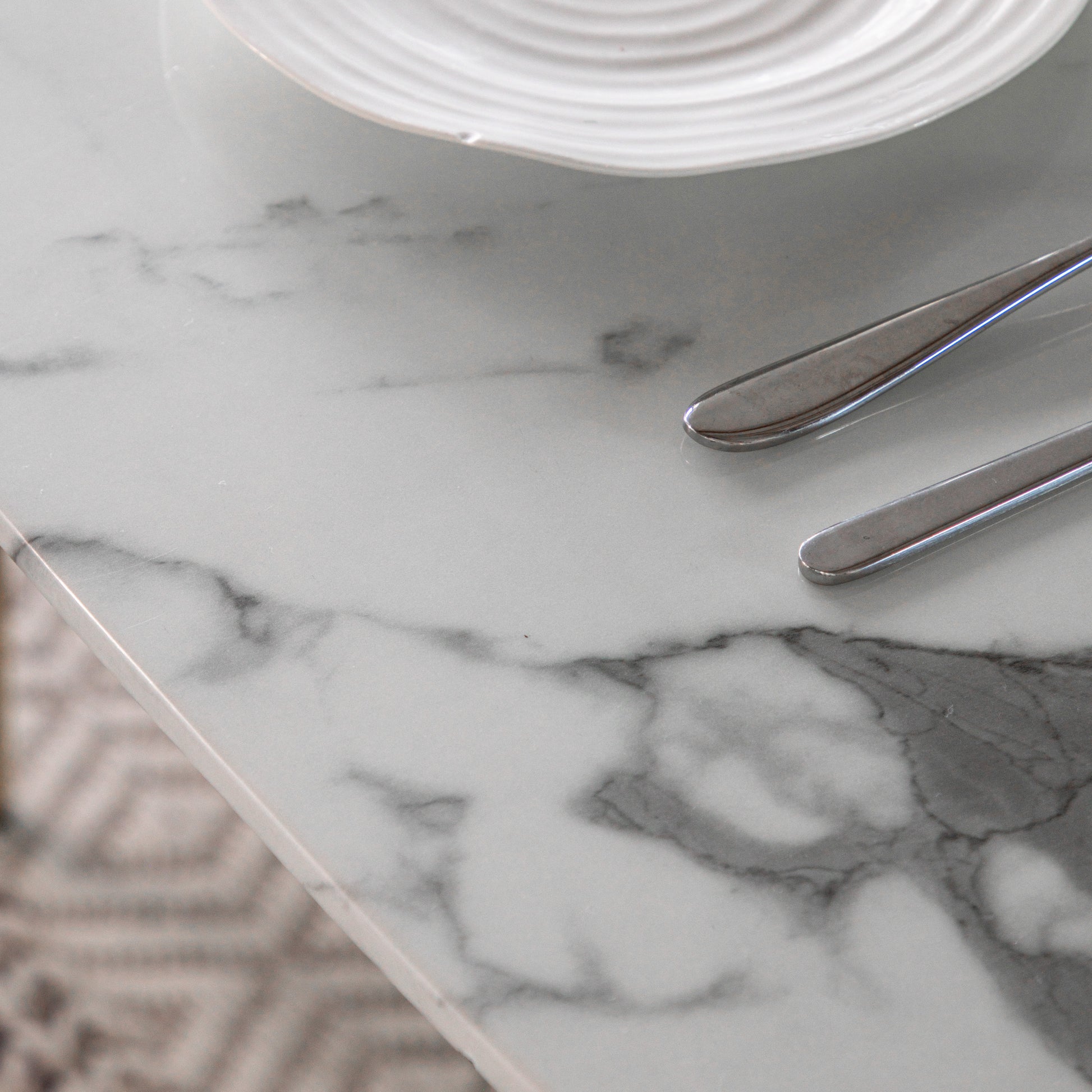 Evans Dining Table White Effect