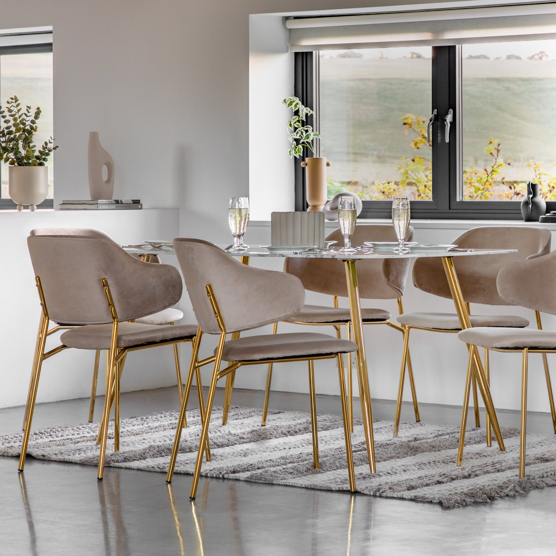 Evans Dining Table White Effect