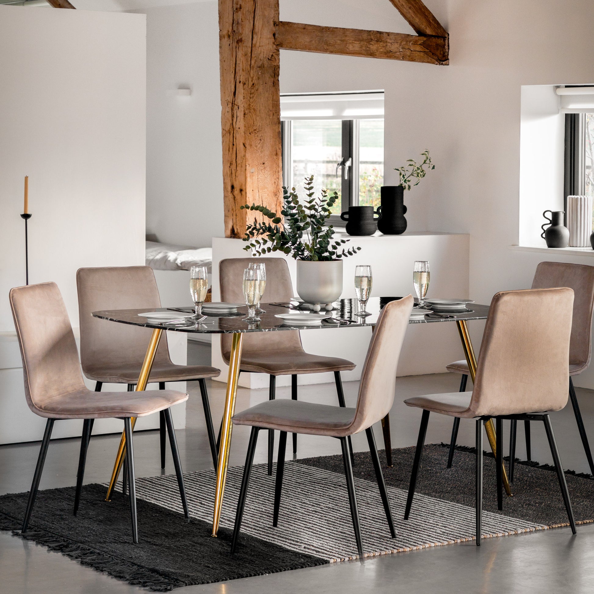 Evans Dining Table Black Effect