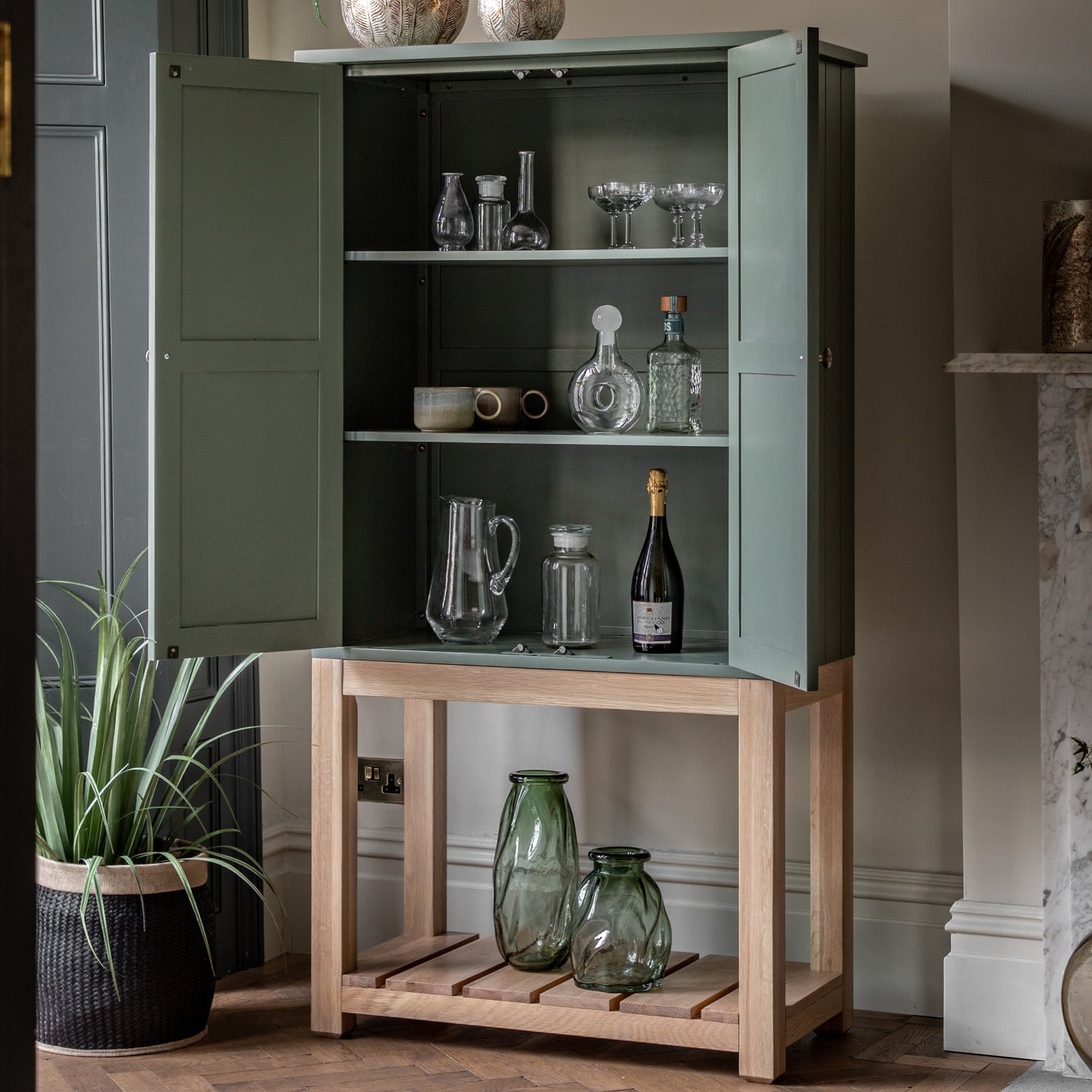 Eton 2 Door Cupboard Moss