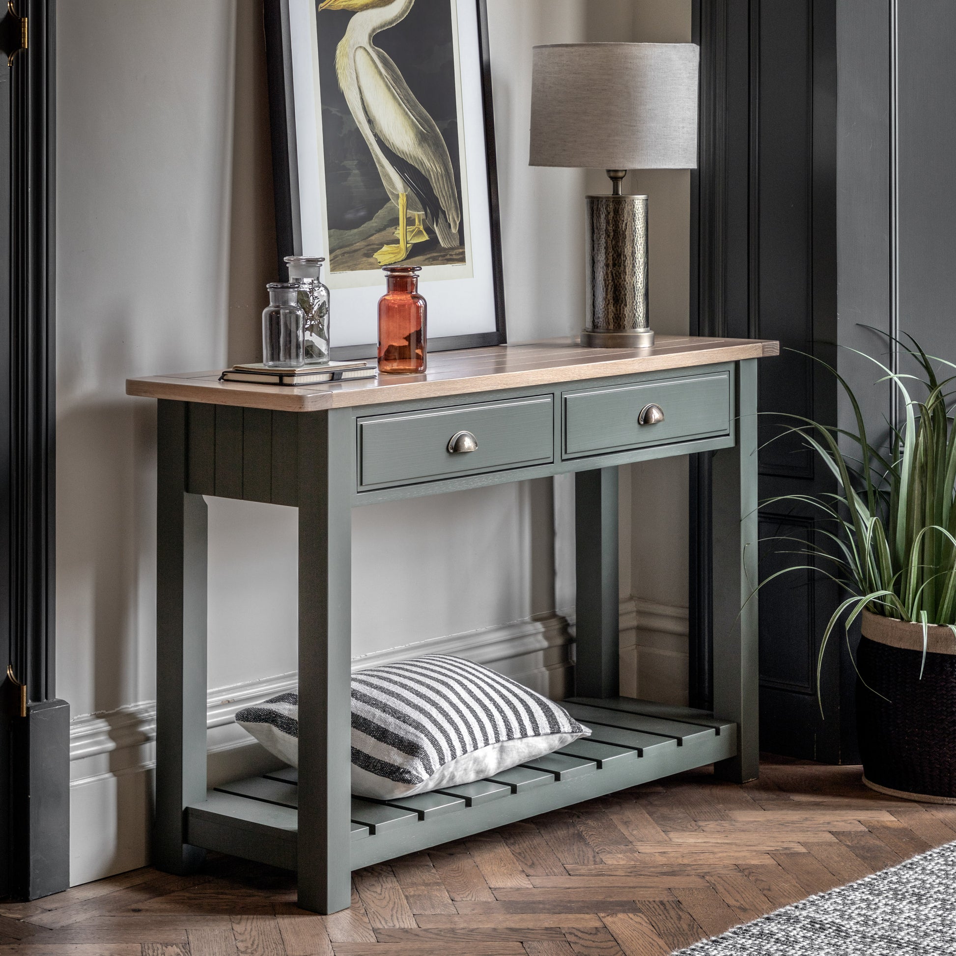 Eton 2 Drawer Console Moss