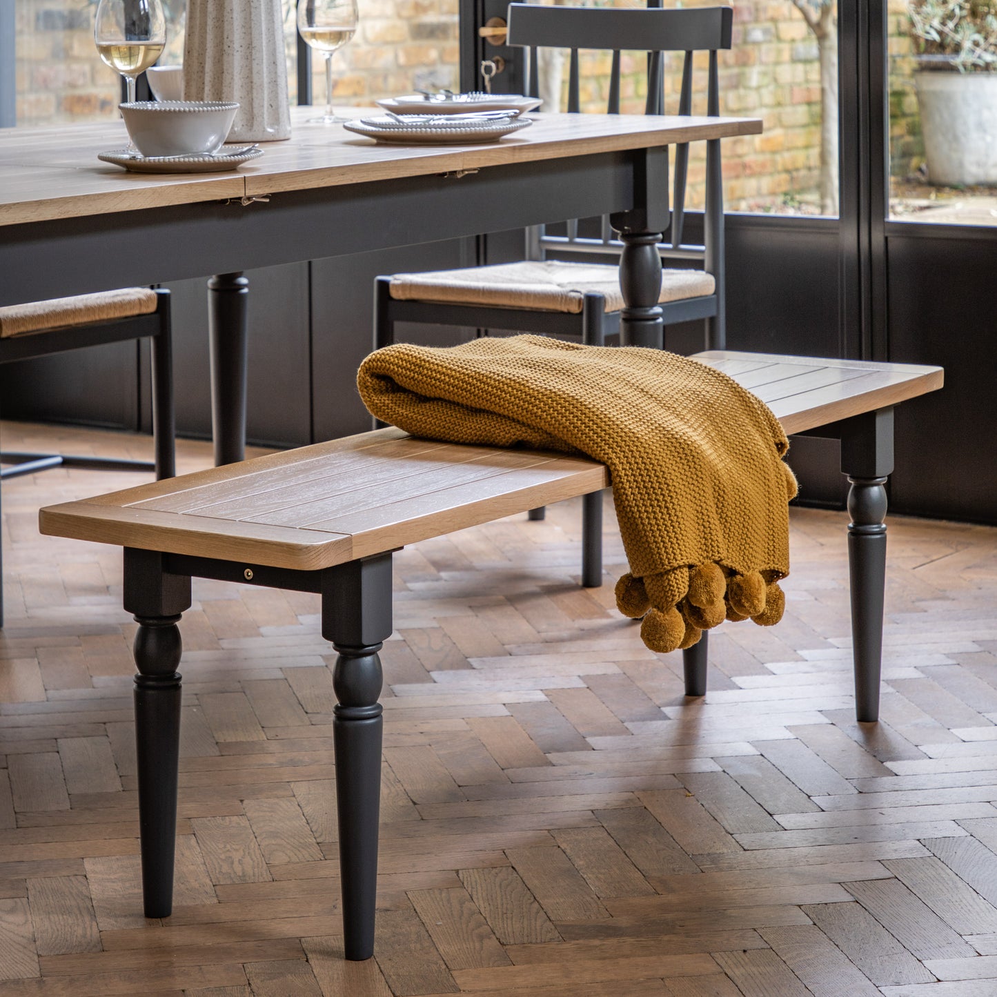 Eton Dining Bench Meteor