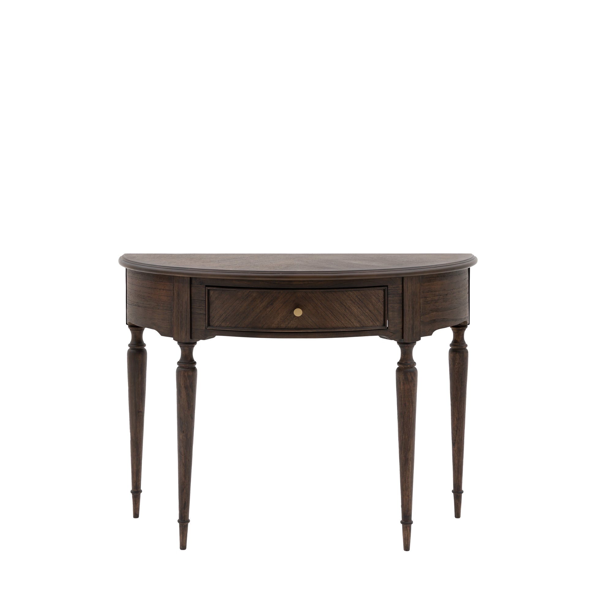 Madison Demi Lune Table Dark Wood