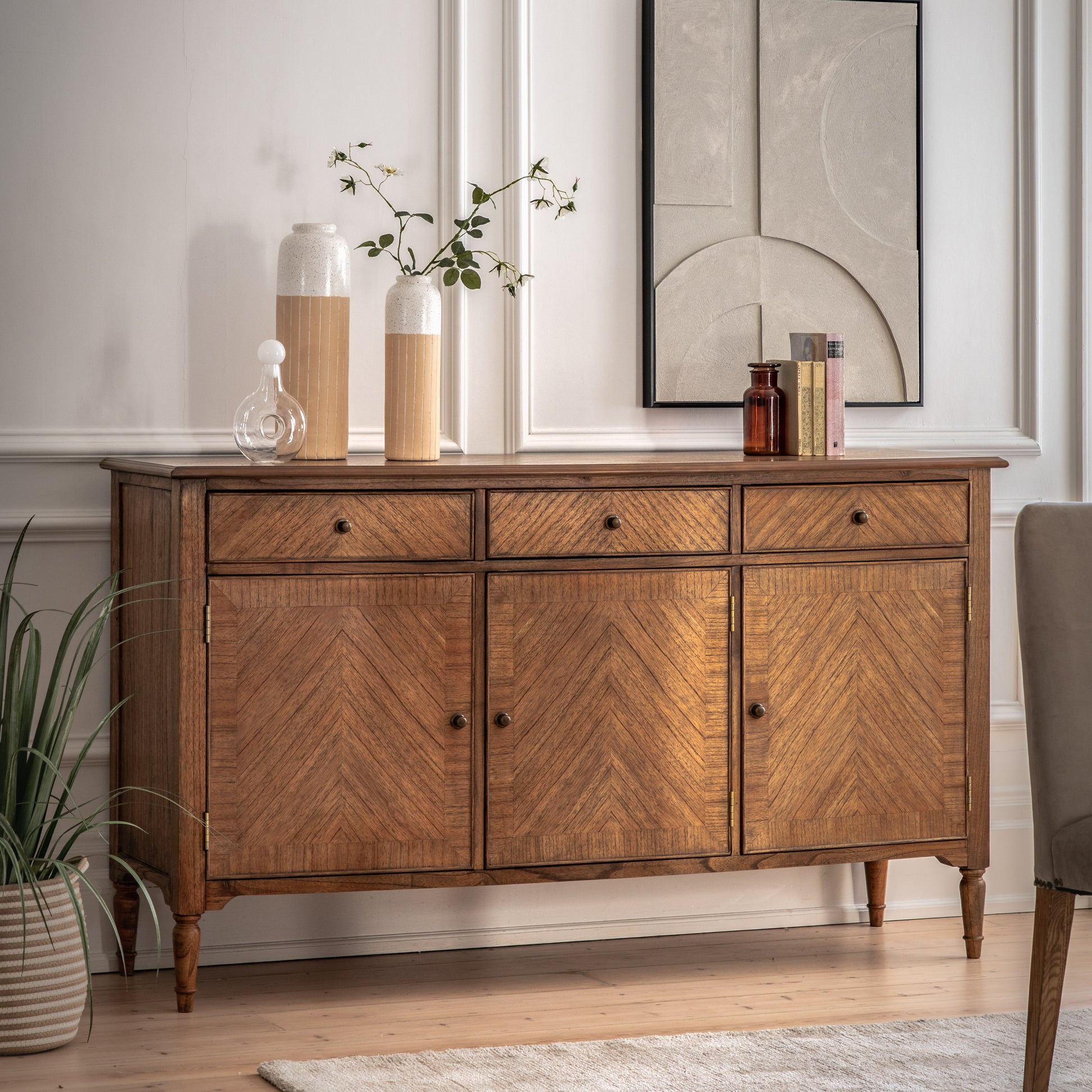 Highgrove 3 Door/3 Drawer Sideboard Peroba