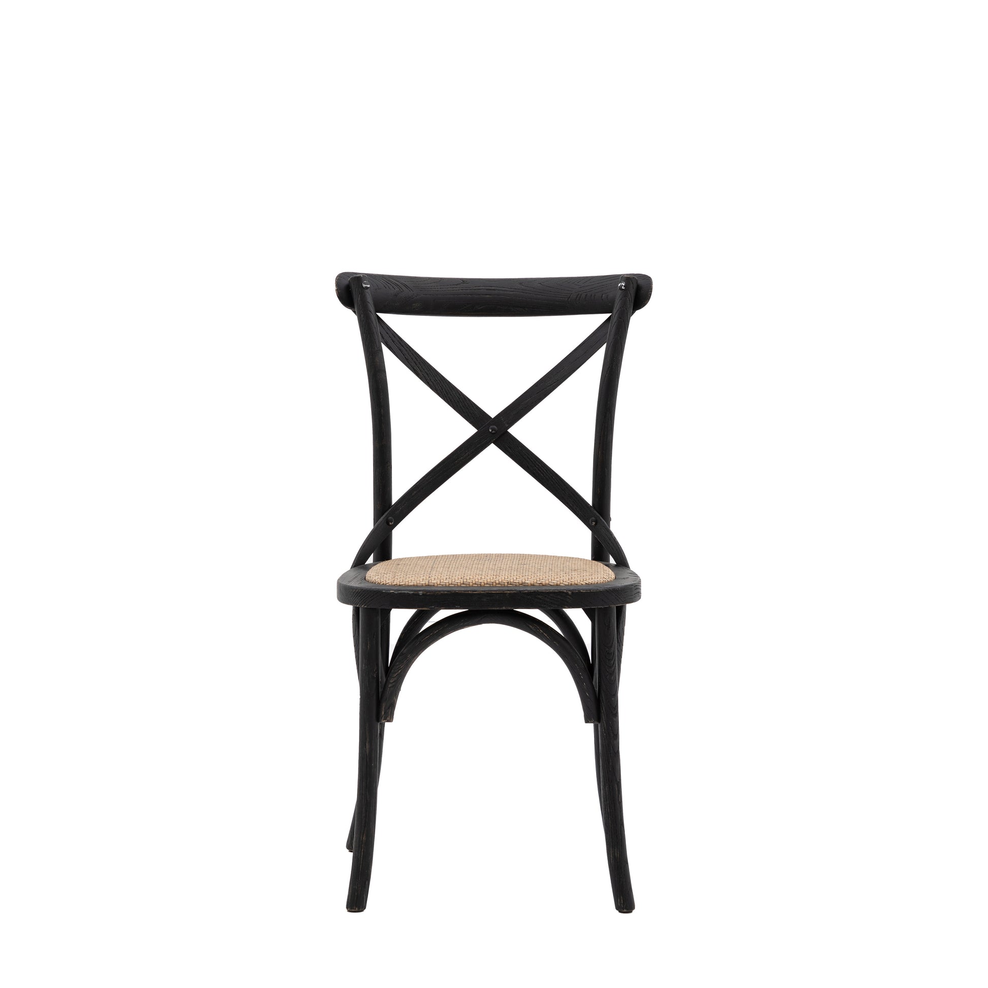 Cafe Chair Rattan (2pk) Black