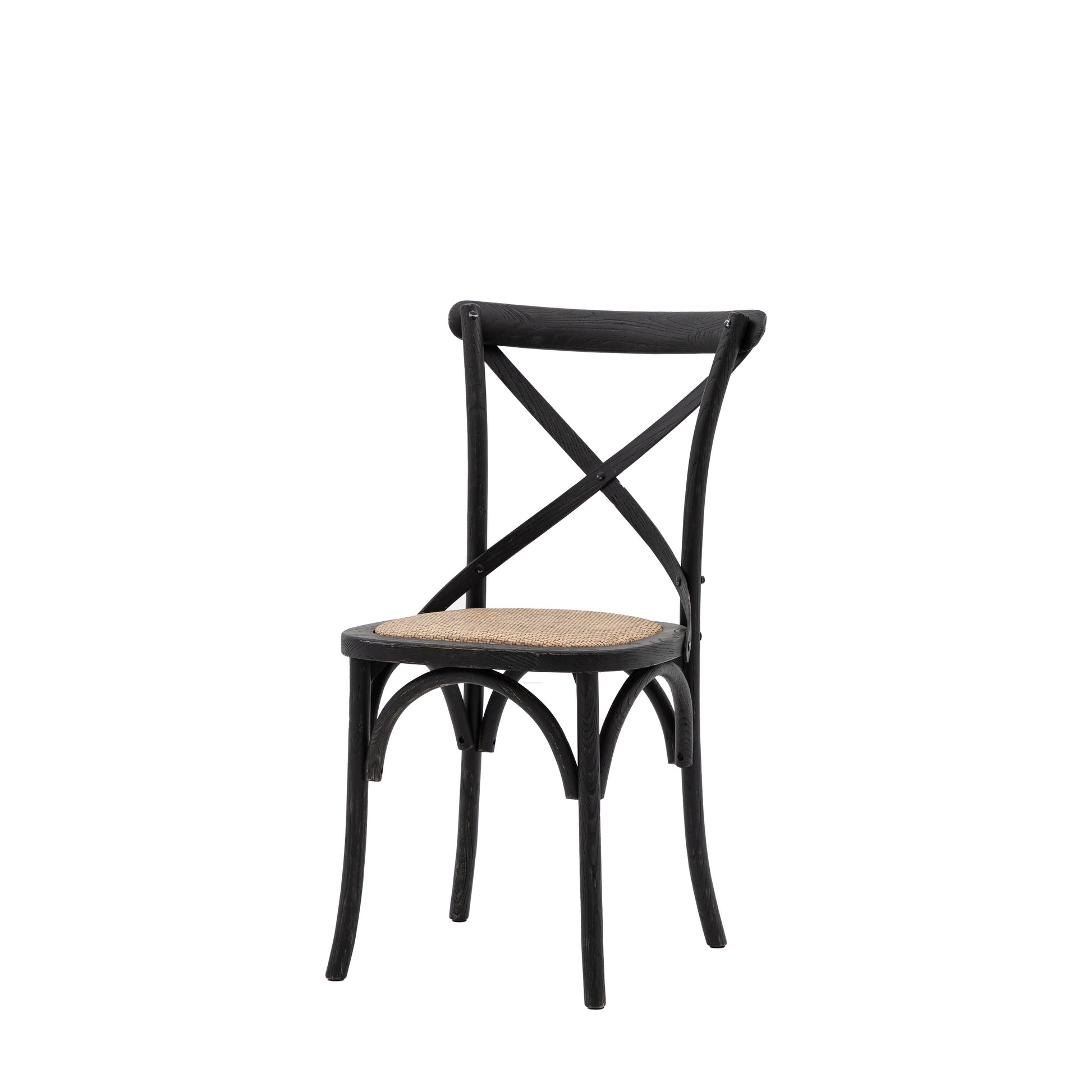 Cafe Chair Rattan (2pk) Black