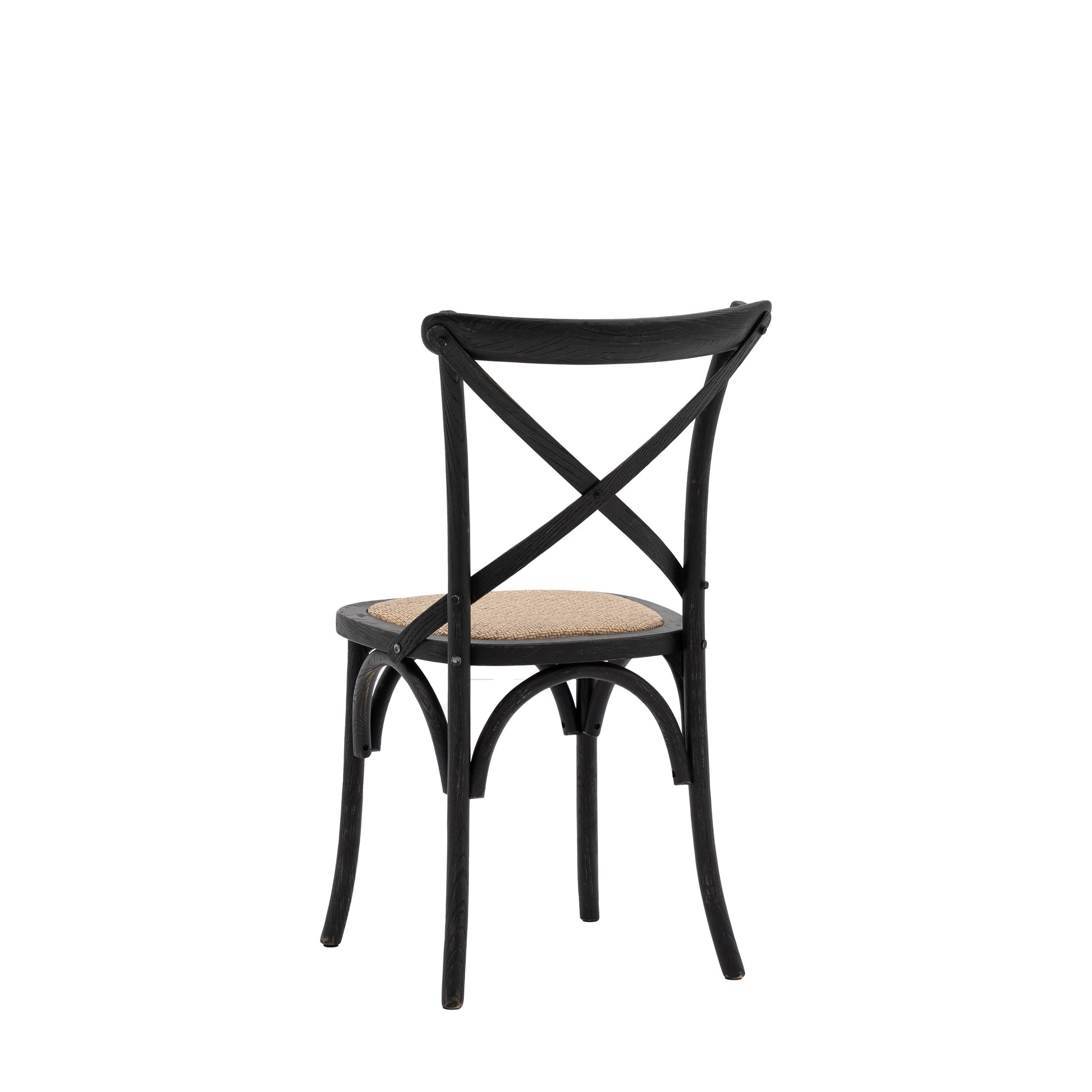 Cafe Chair Rattan (2pk) Black