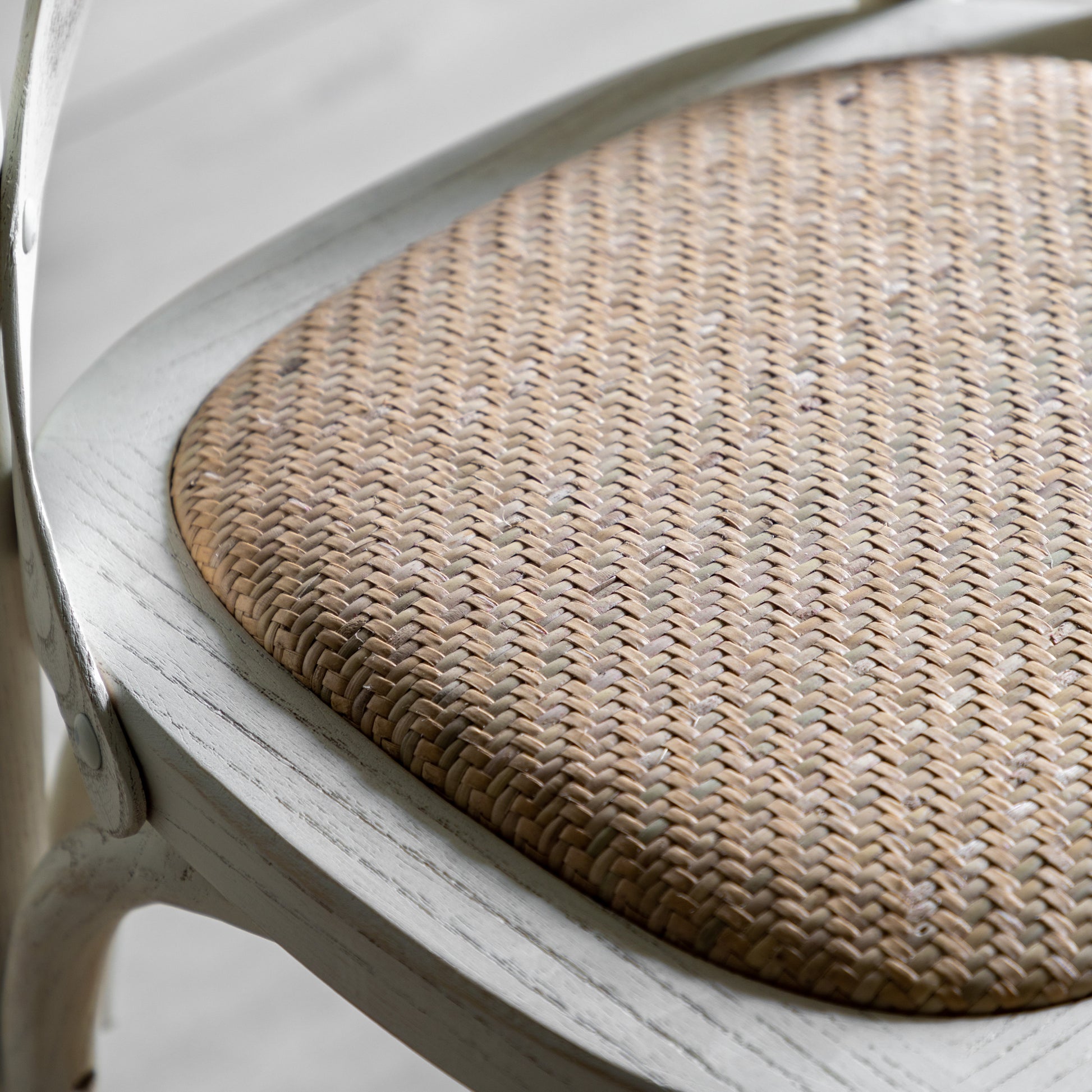 Cafe Chair Rattan (2pk) White