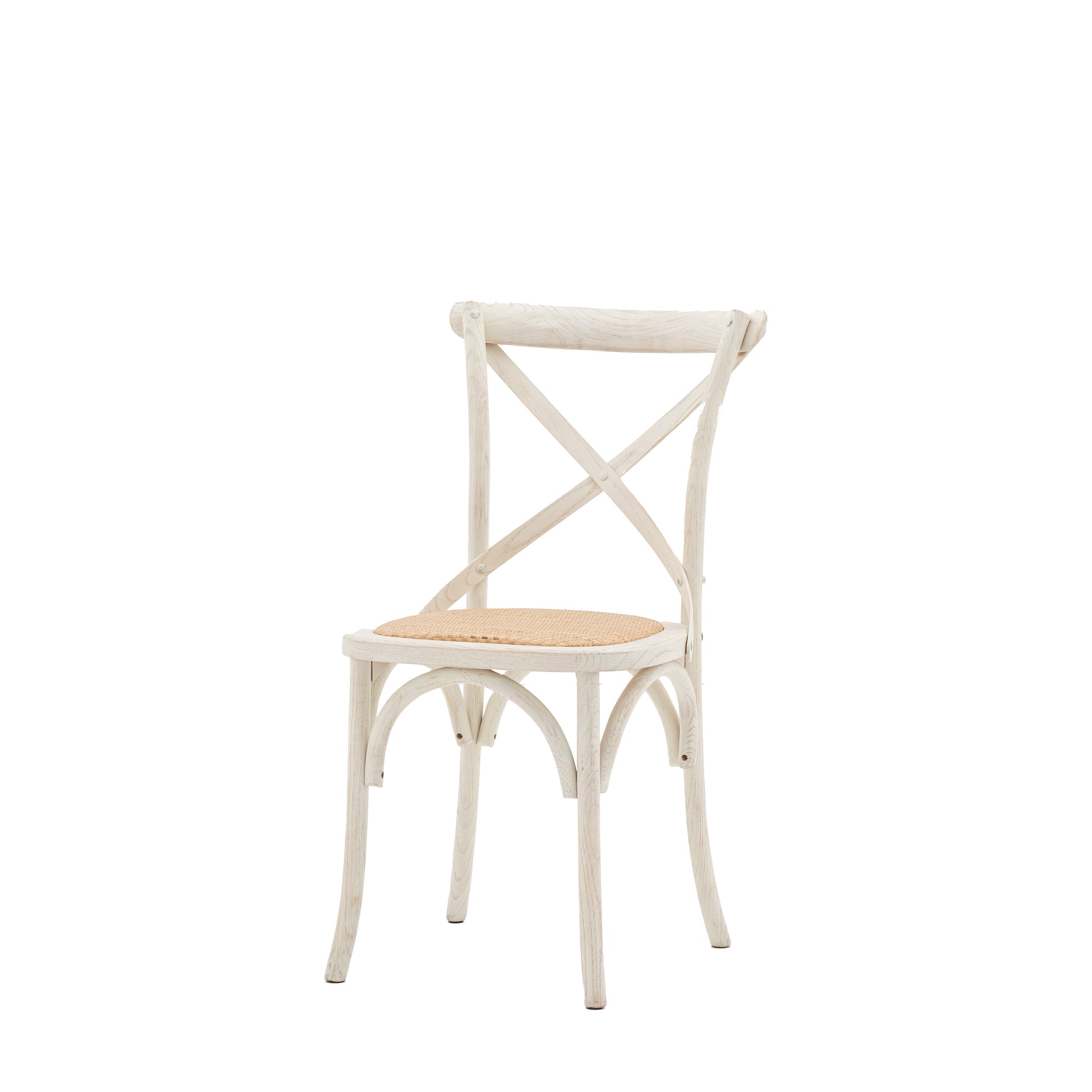 Cafe Chair Rattan (2pk) White